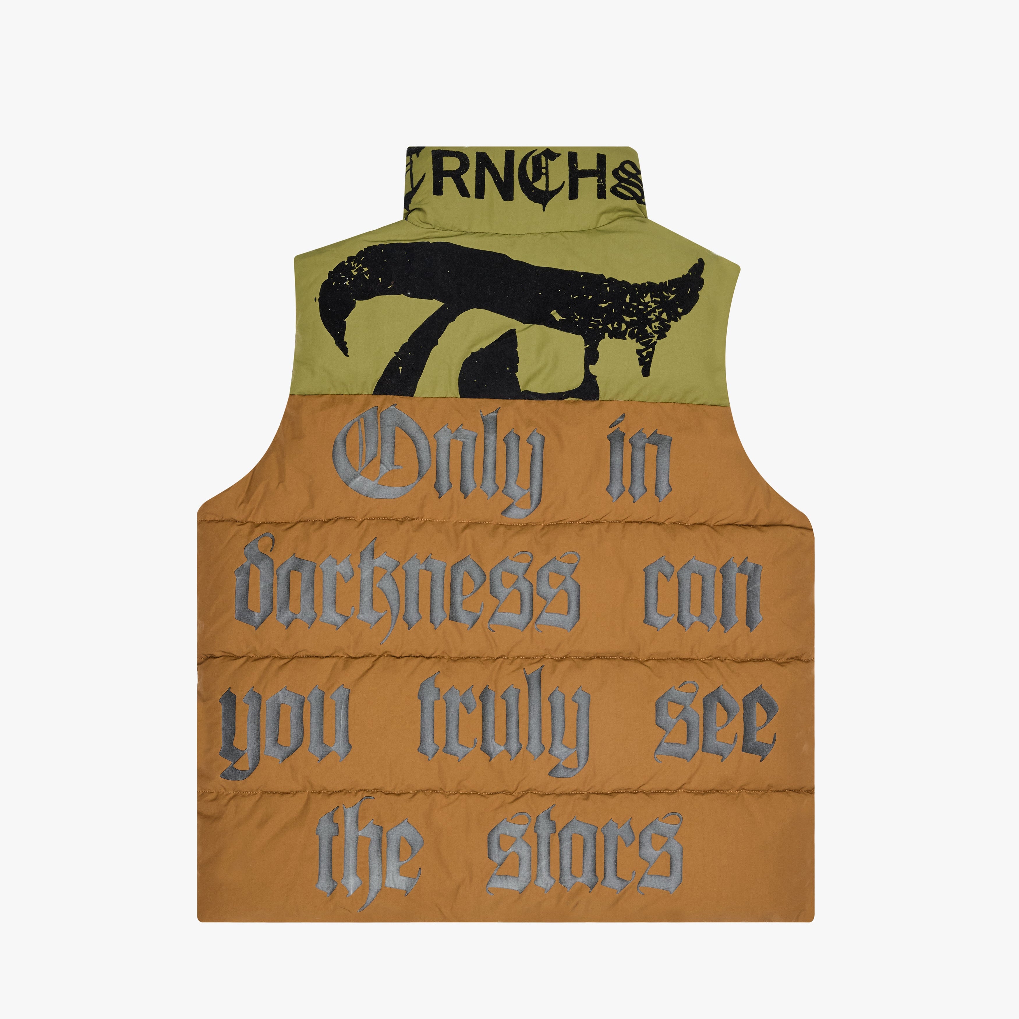 "AURORA" Green/Brown Bubble Vest