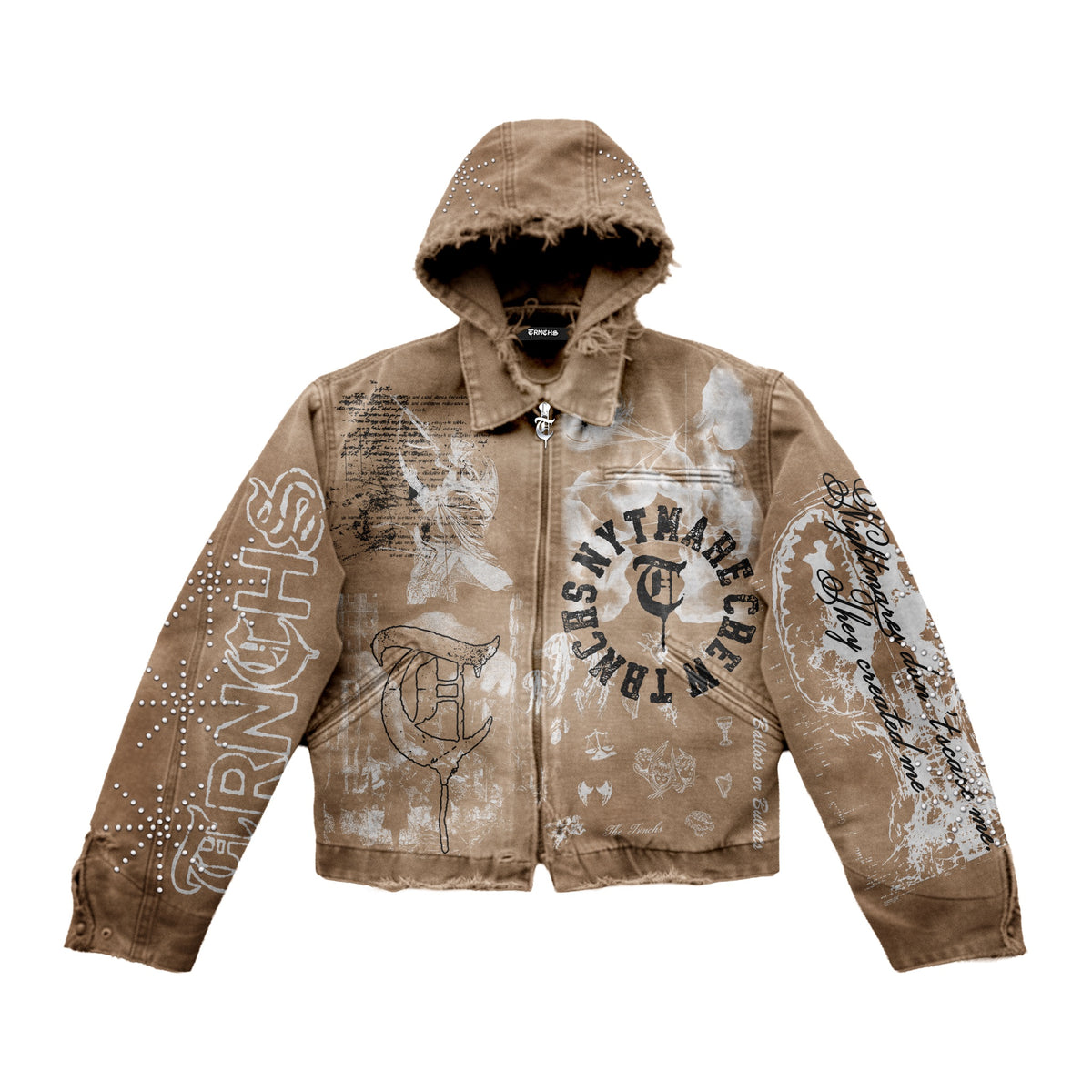 Built By Blood Vintage Light Khaki Hoodie