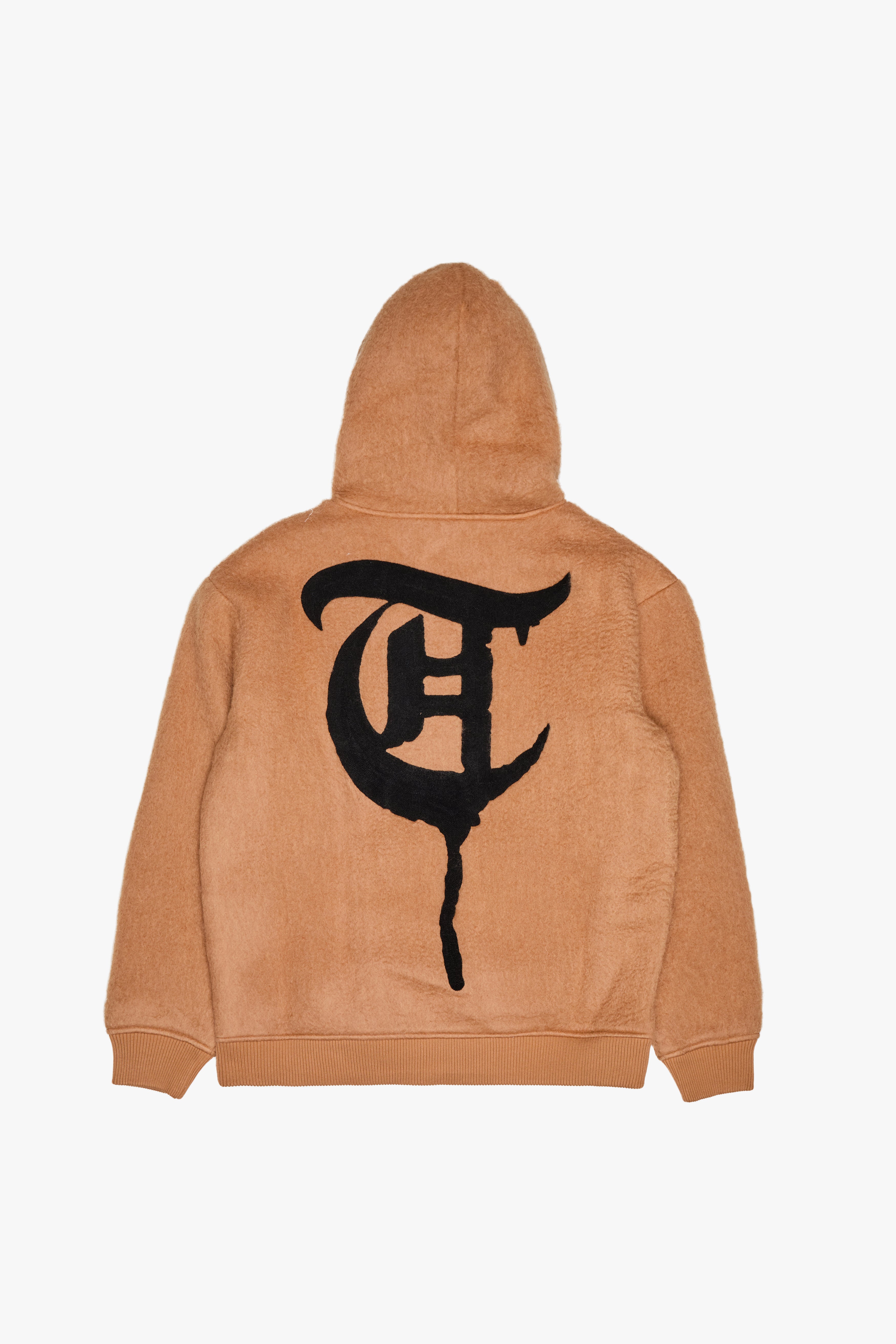 "WOLFFUR" Brown Hoodie