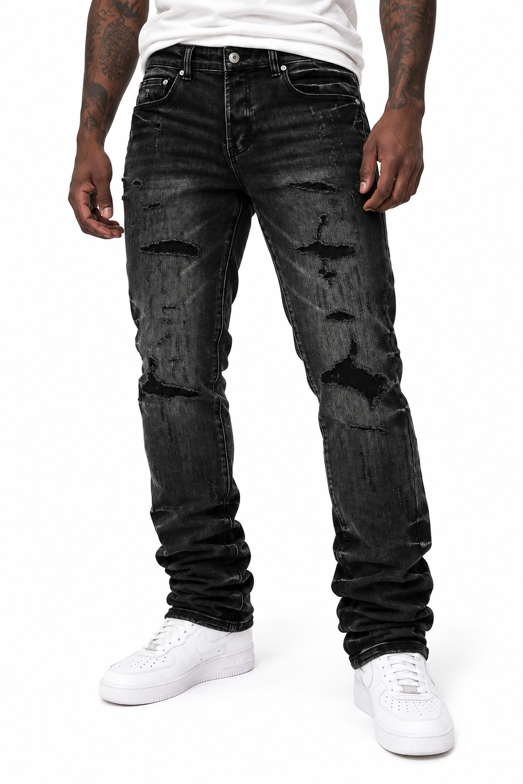 SAYYAN Black Wash Skinny Denim