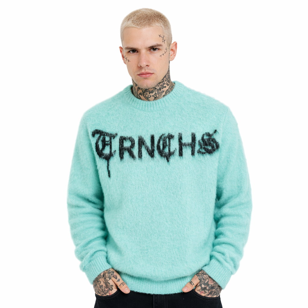 MOHAIR SWEATER Blue/Green