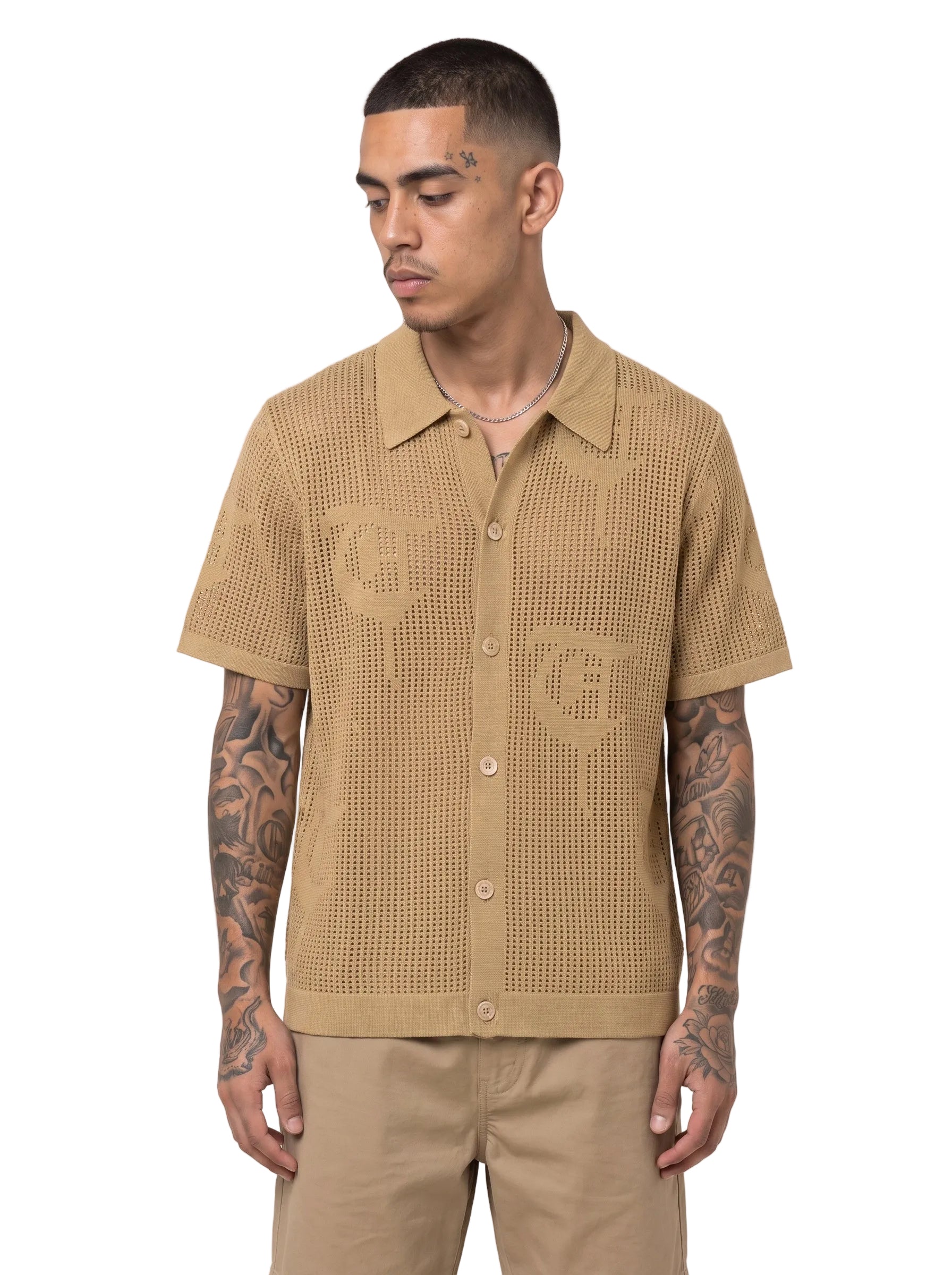 "BAHR" Khaki Button Up