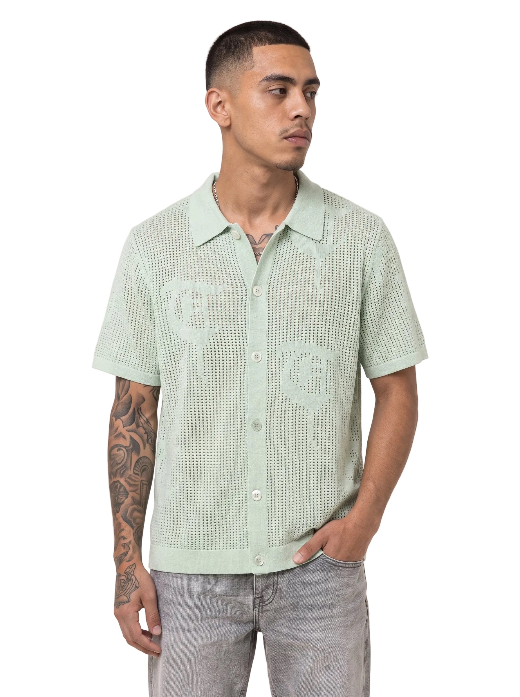 "BAHR" Light Blue Button Up