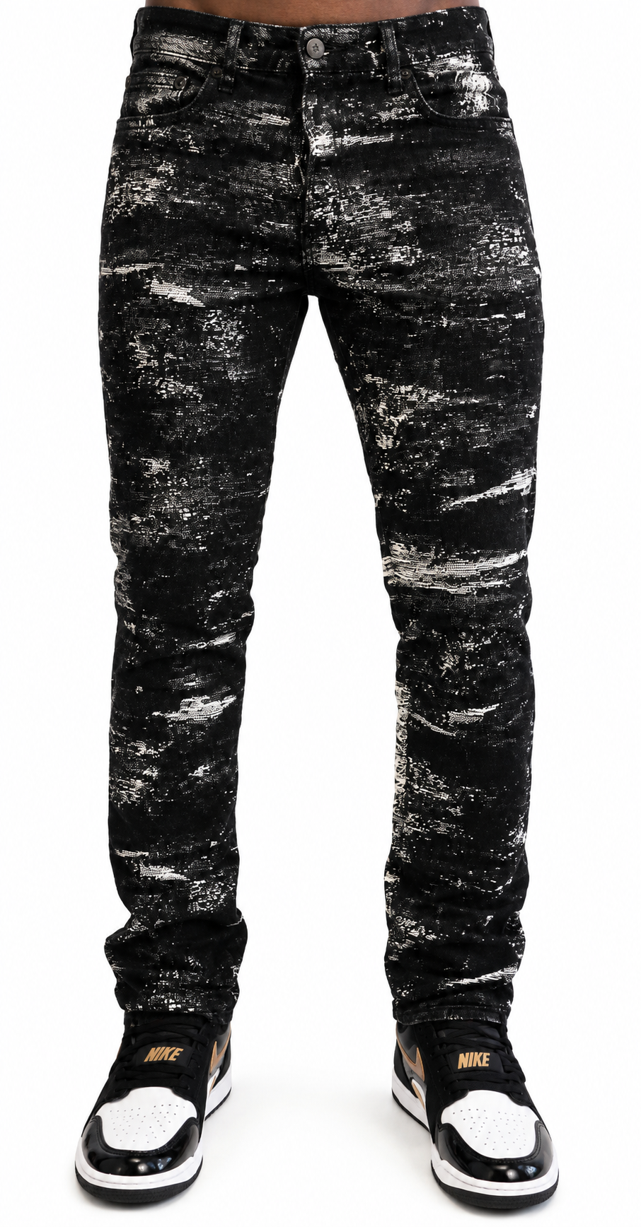 SAMAH Tri-Black Wash Straight Denim -
