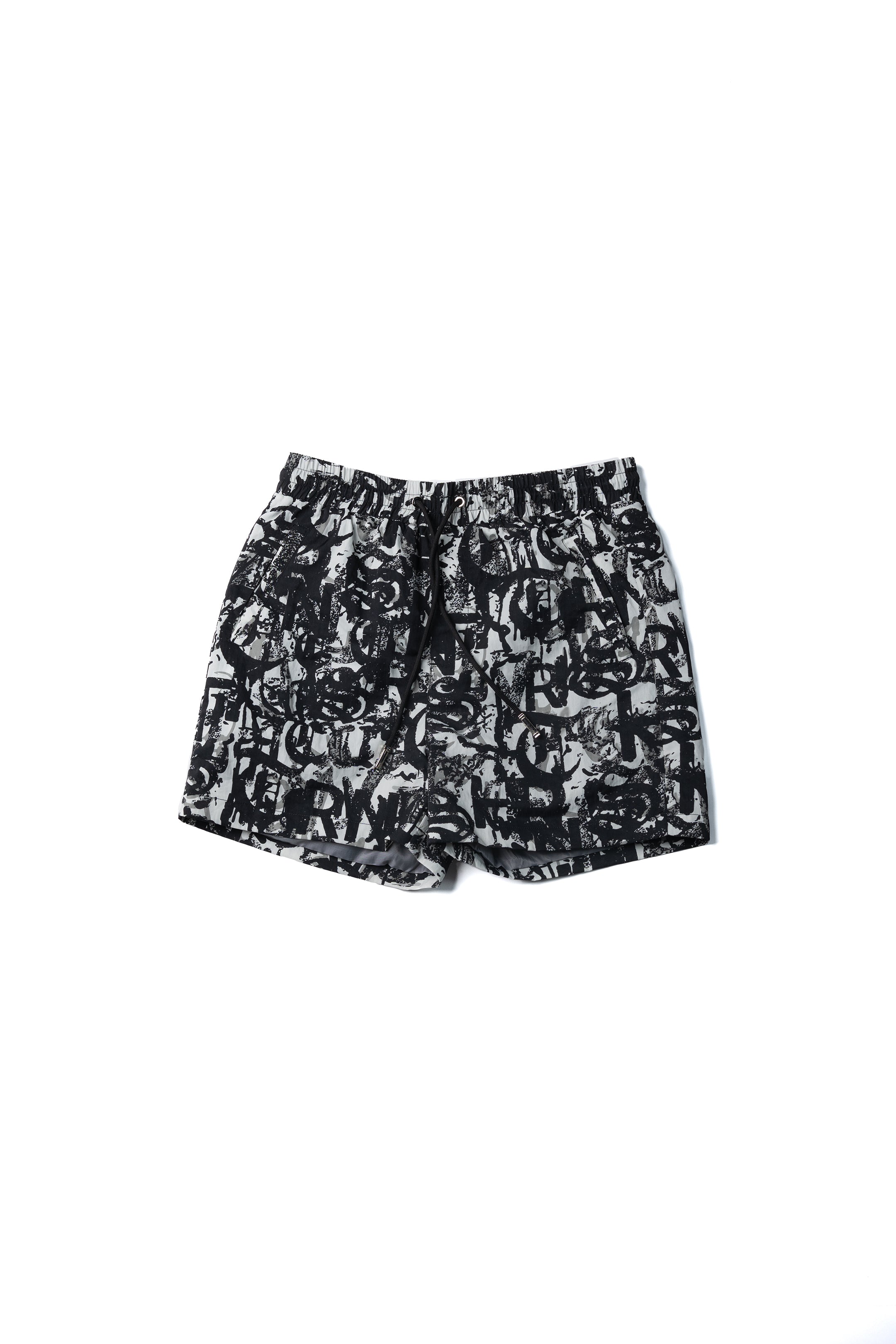 "UNIFIED TRNCHS"Black/White Shorts