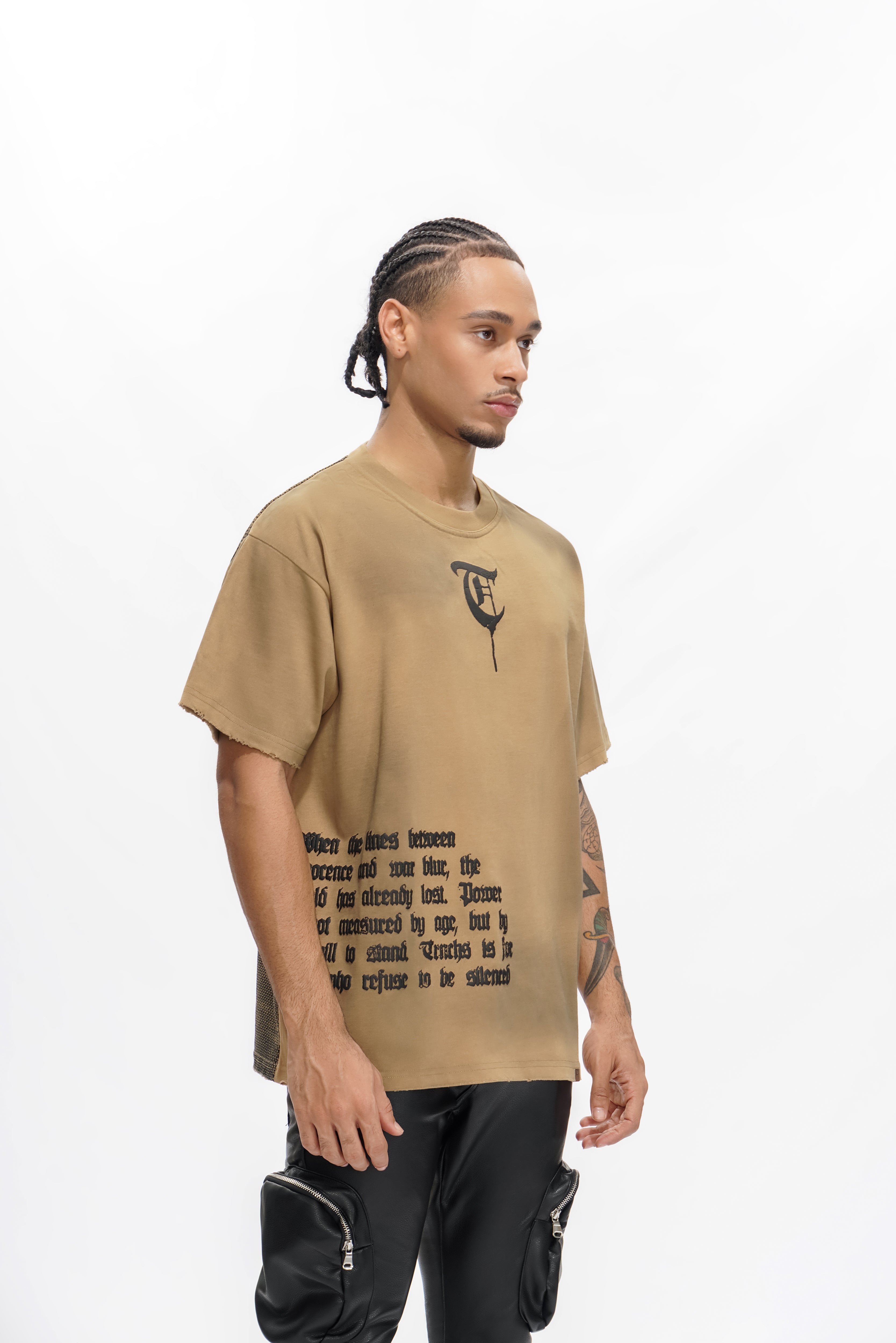 WEIGERE DICH, ZUM SCHWEIGEN GEBRACHT ZU WERDEN Braunes T-Shirt