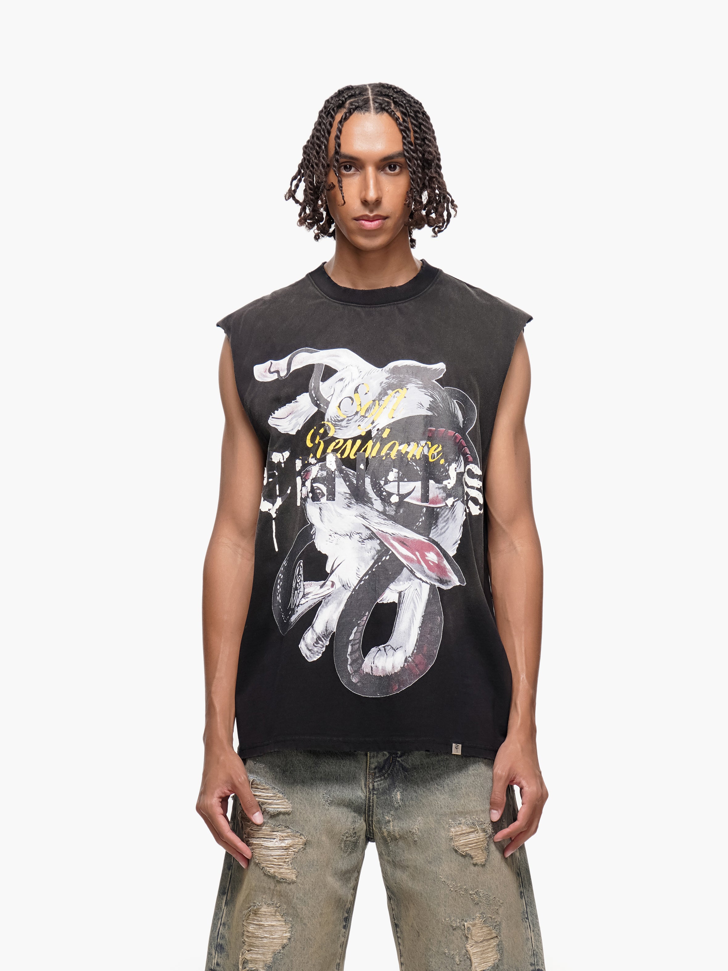 "UNCHOSEN FIGHT" Black Tank Top