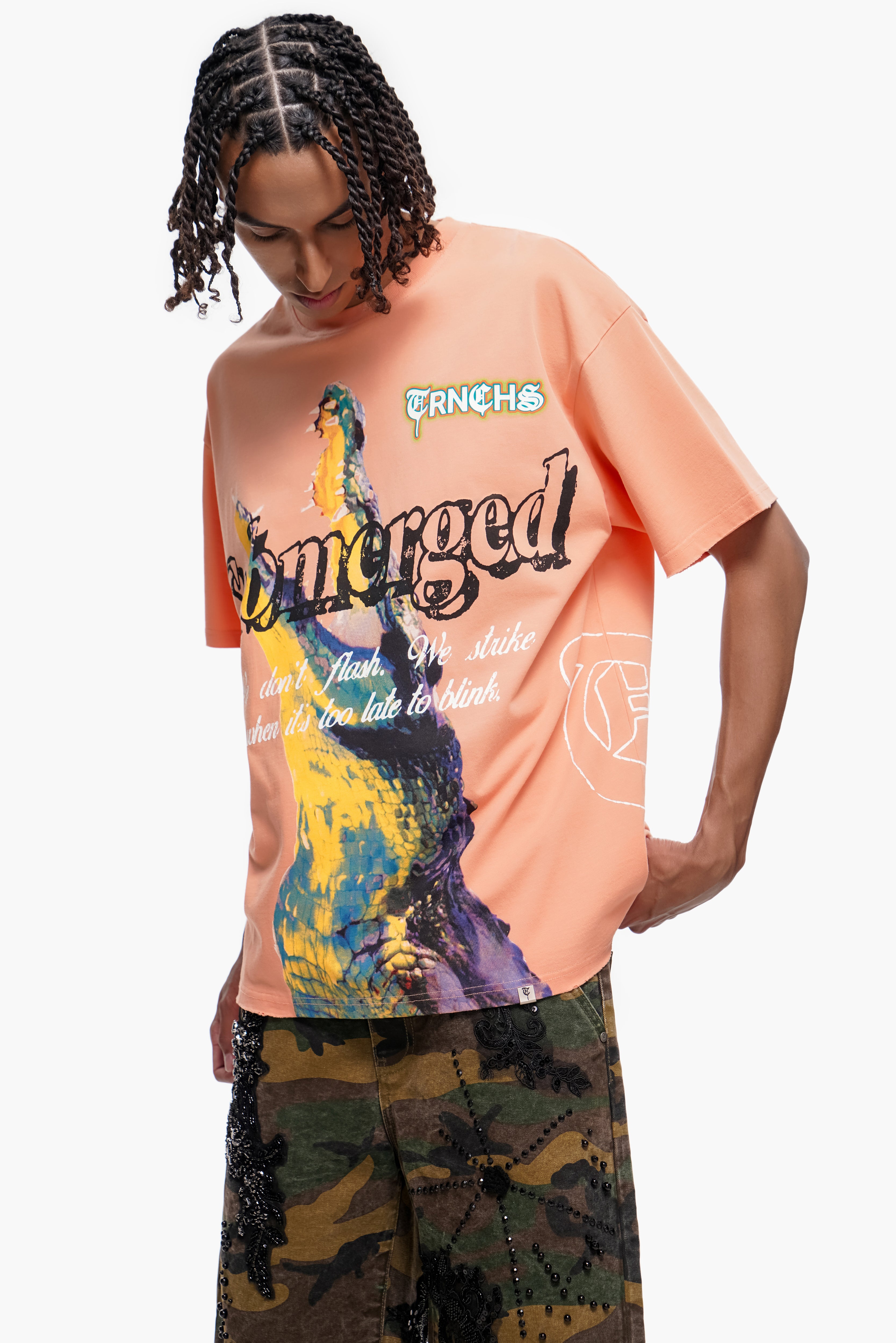 "BENEATH" Orange Tee