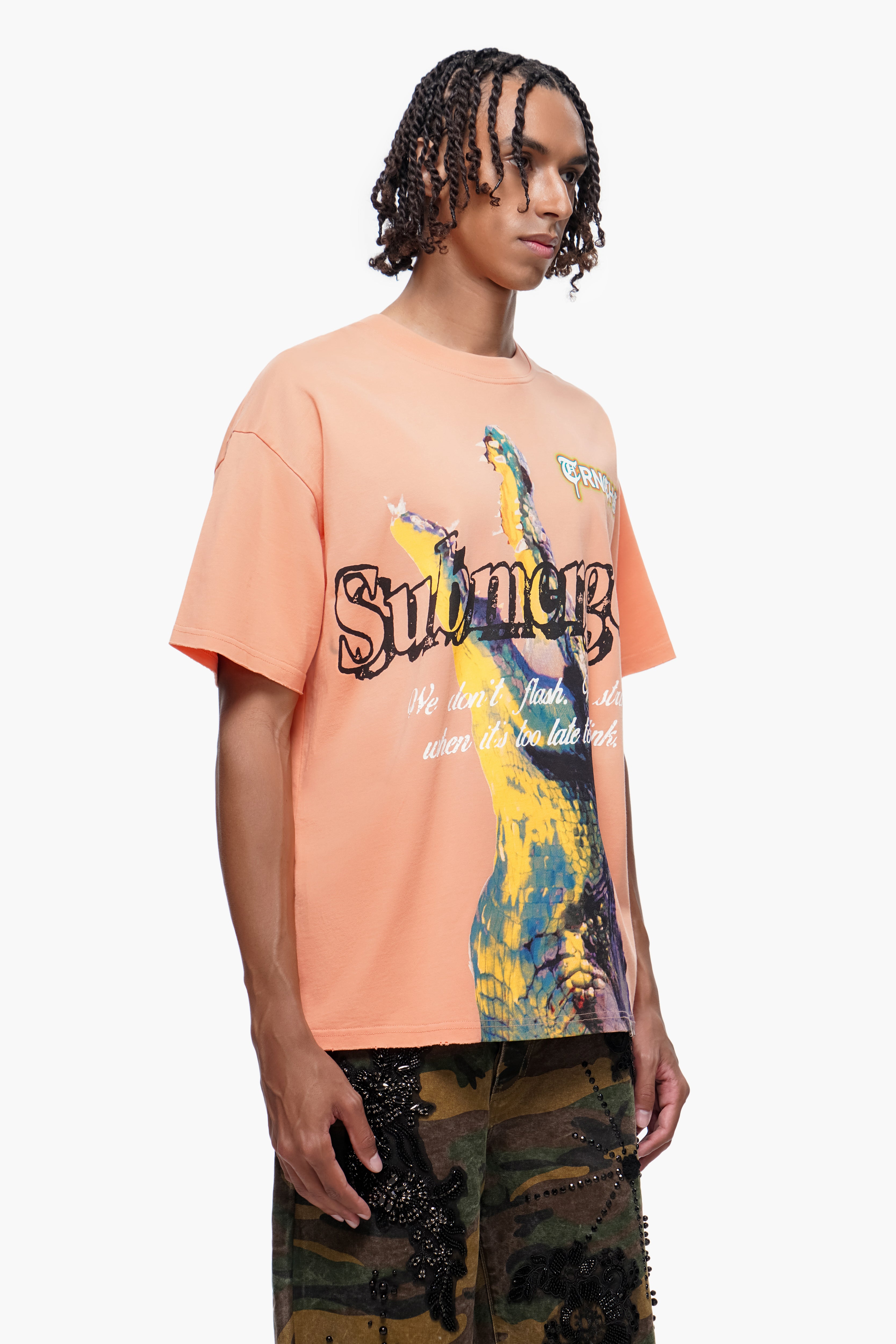 "BENEATH" Orange Tee