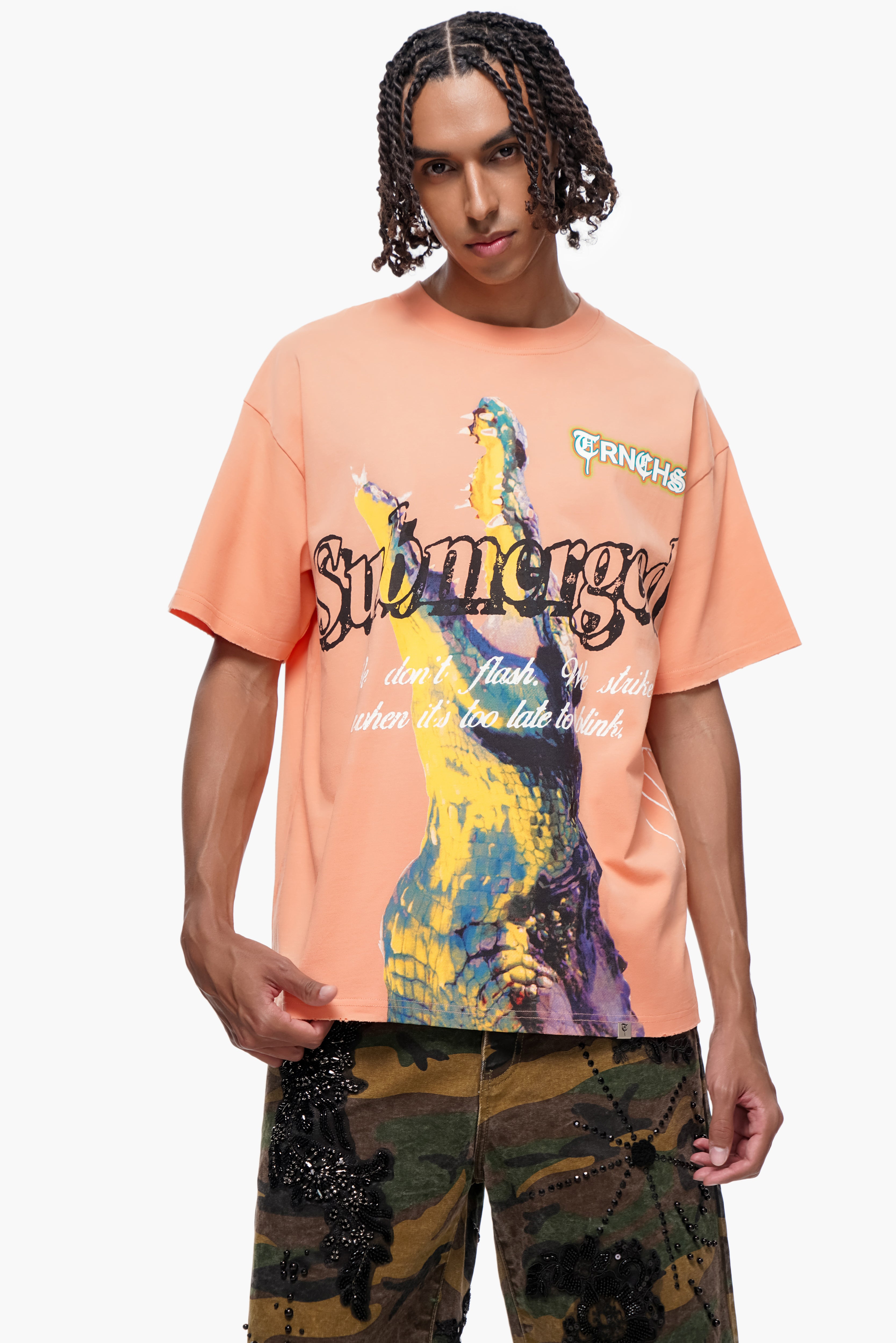 "BENEATH" Orange Tee