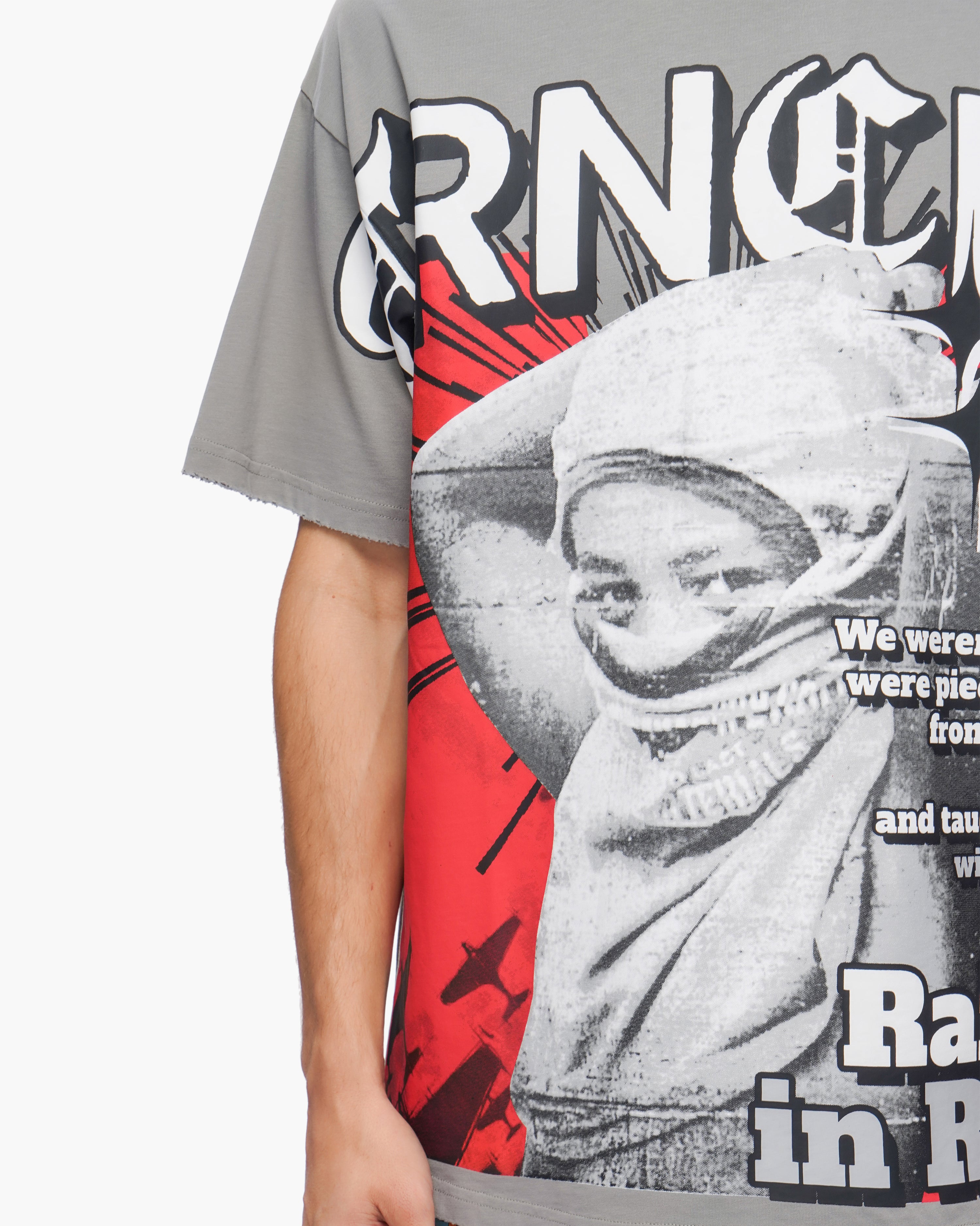"RAISED IN RUIN" Grey Tee