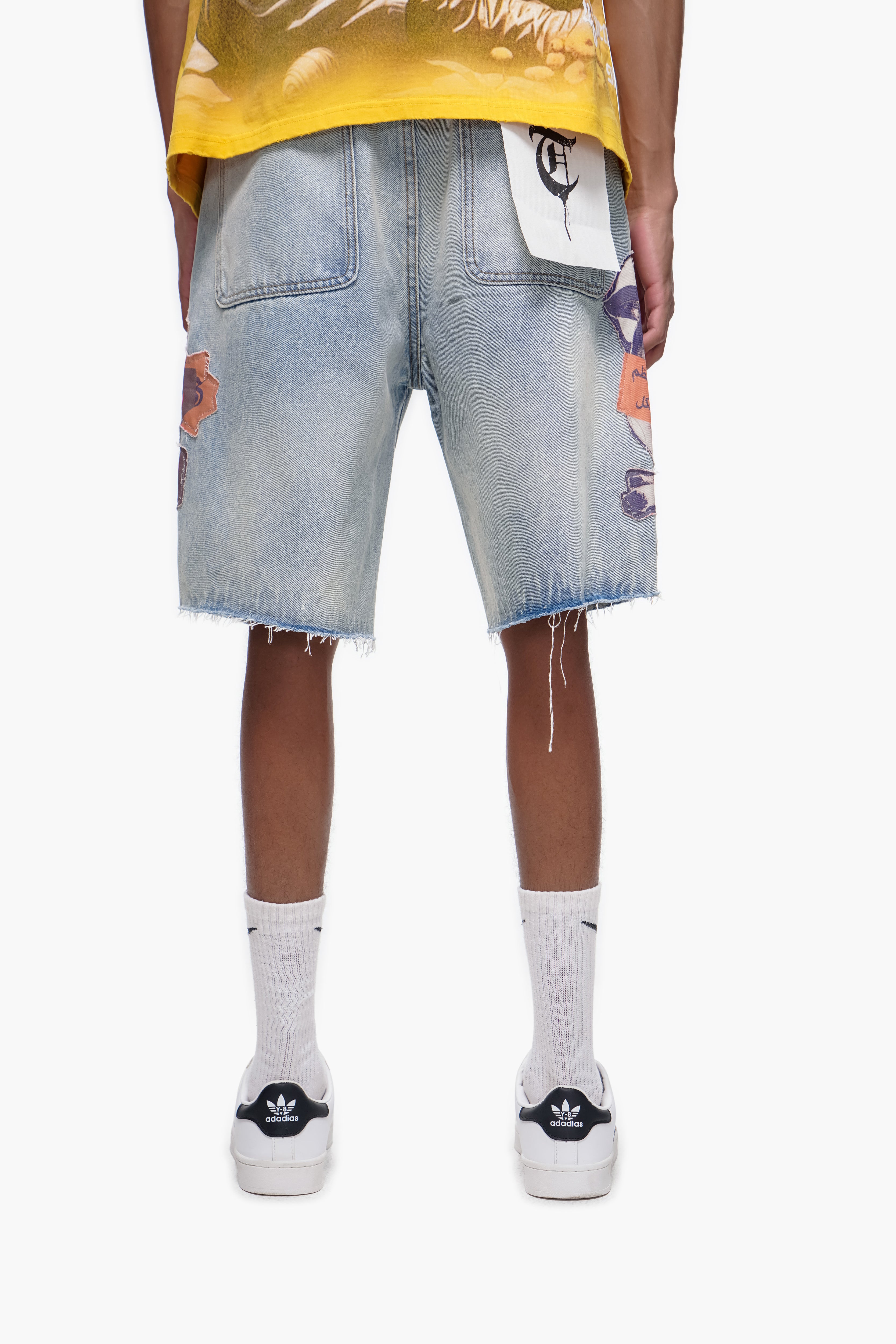 COLLAGE - Light Blue Wash Denim Shorts