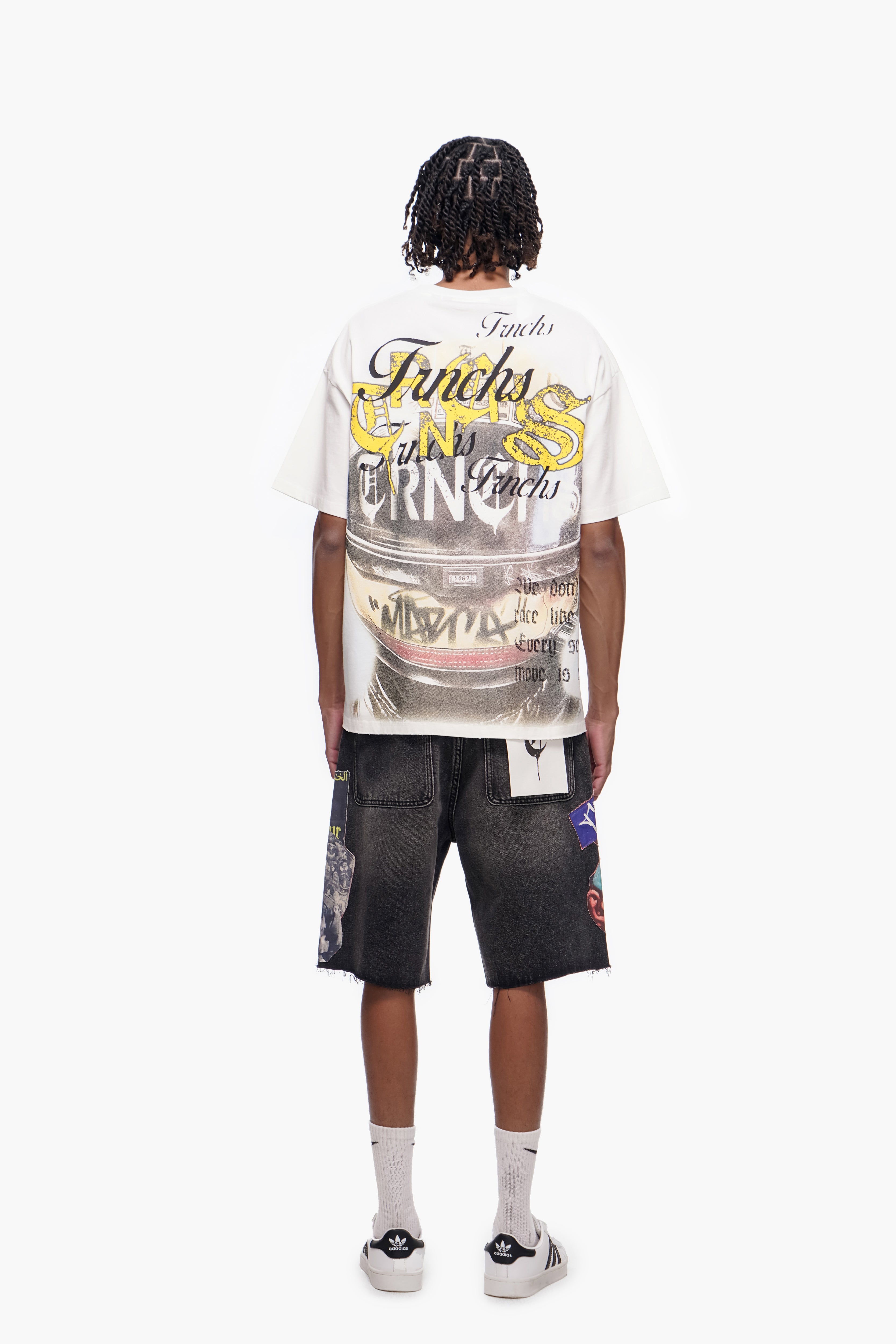 COLLAGE - Black Wash Denim Shorts