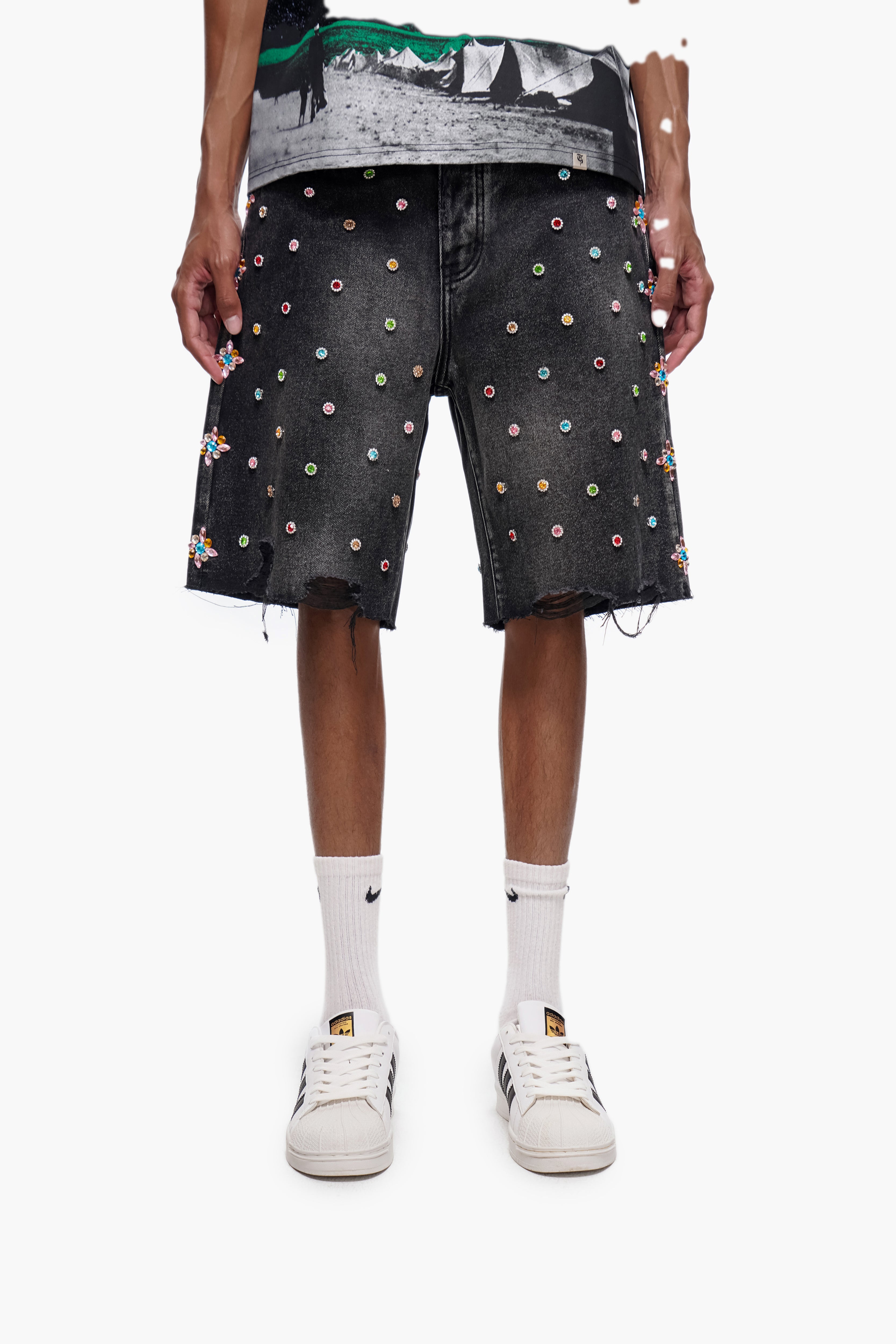 BOUNTY - Black Wash Denim Shorts