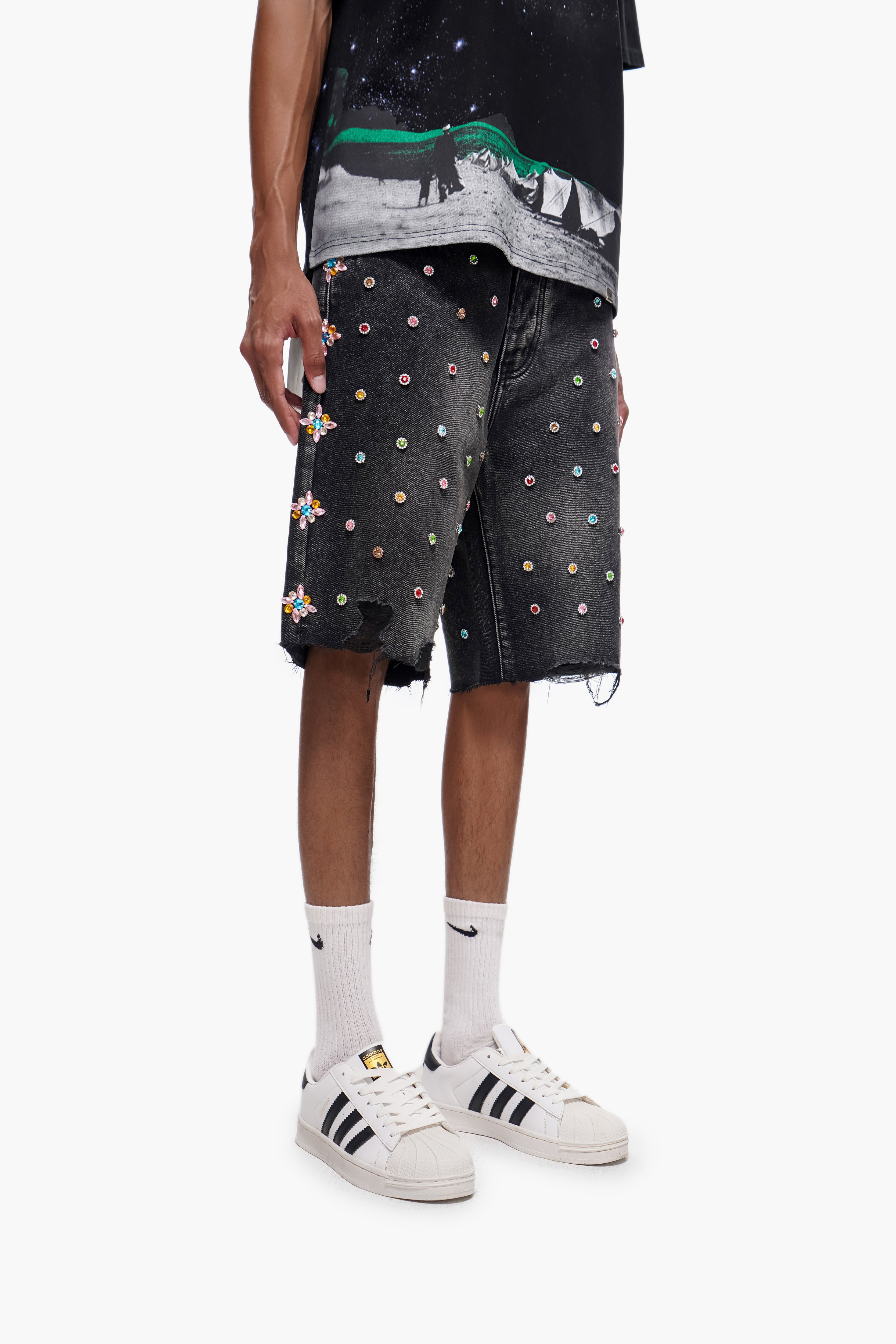 BOUNTY - Black Wash Denim Shorts