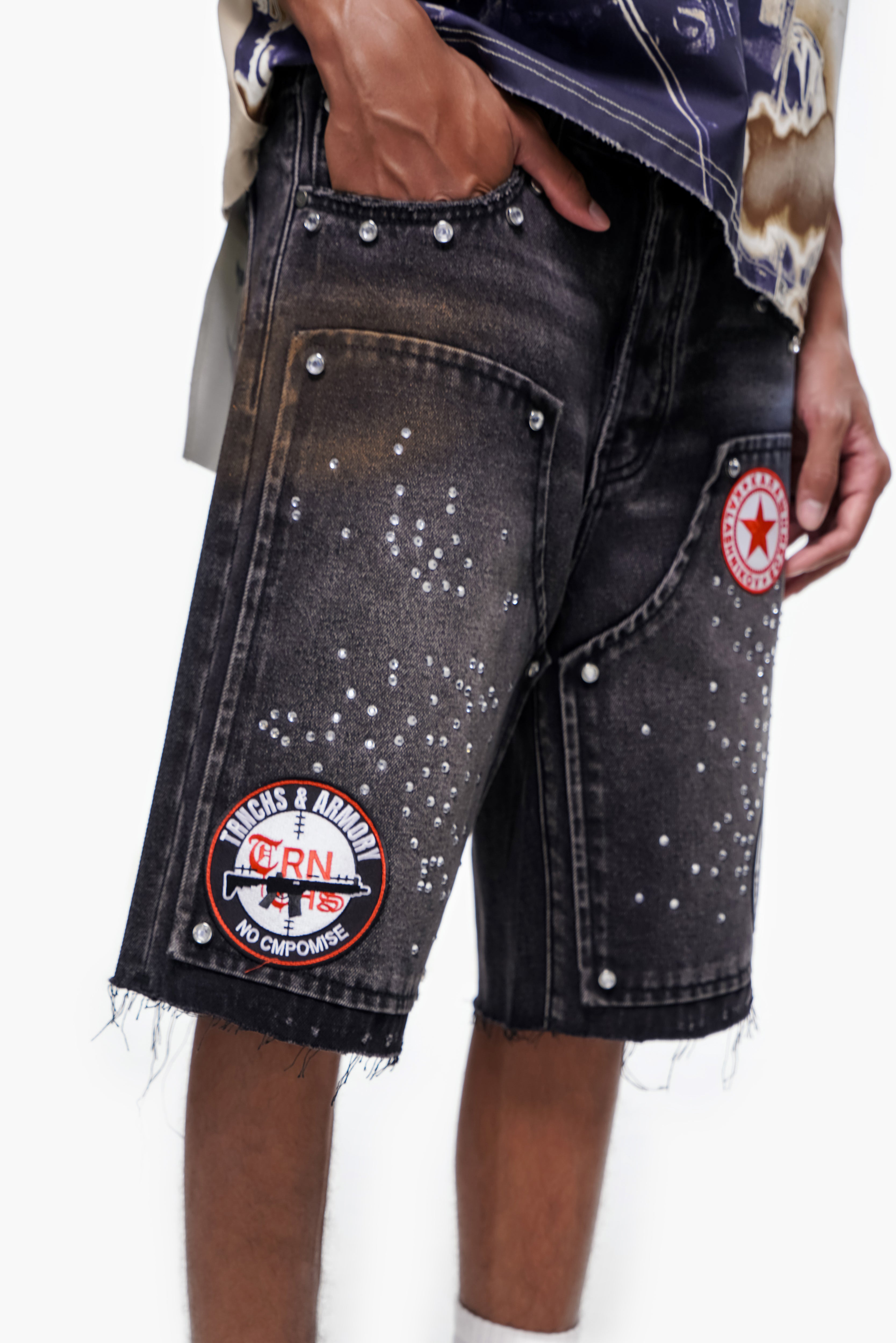 OPERATOR - Black Wash Denim Shorts