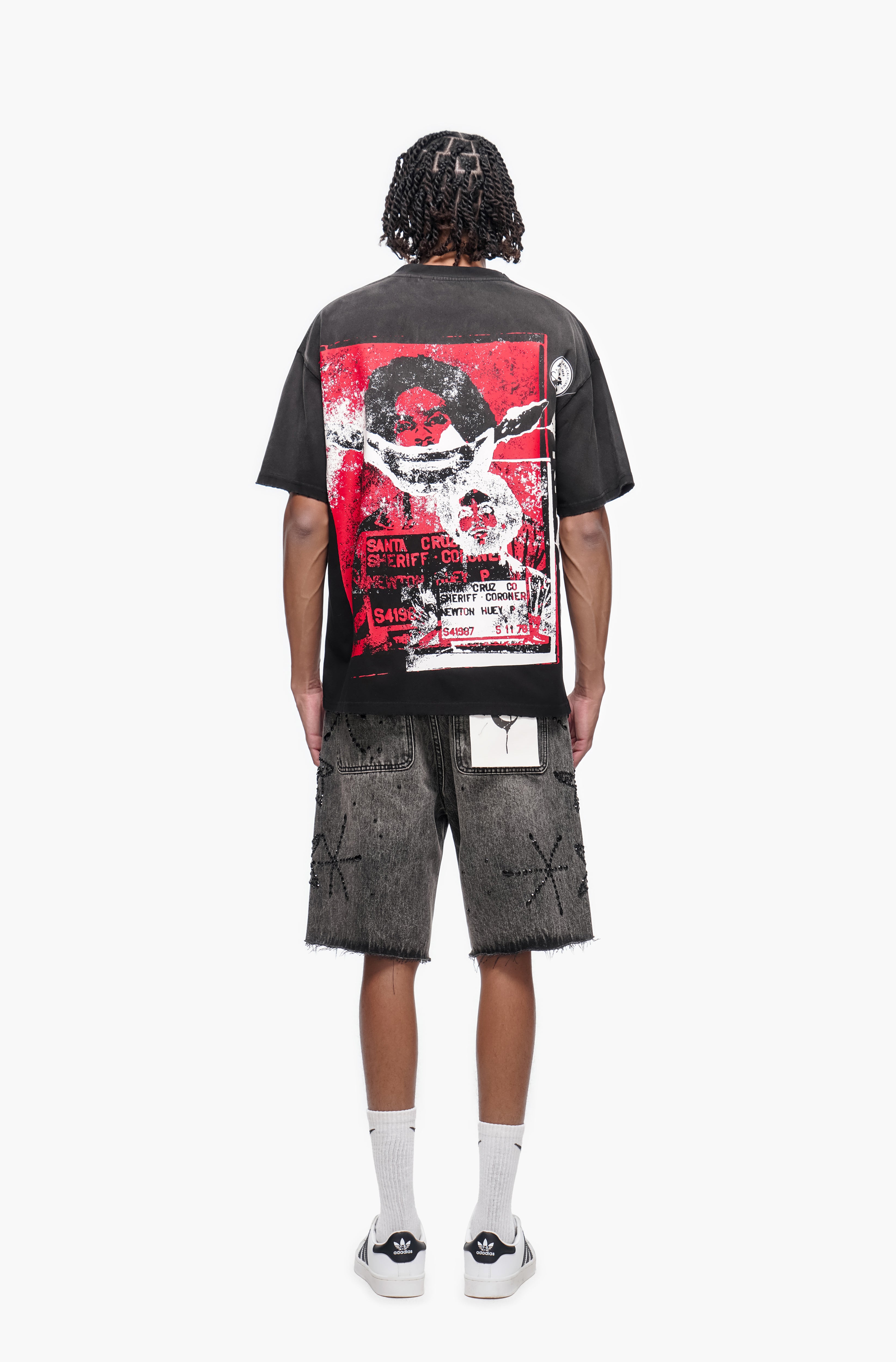 VENOM - Gray Wash Denim Shorts