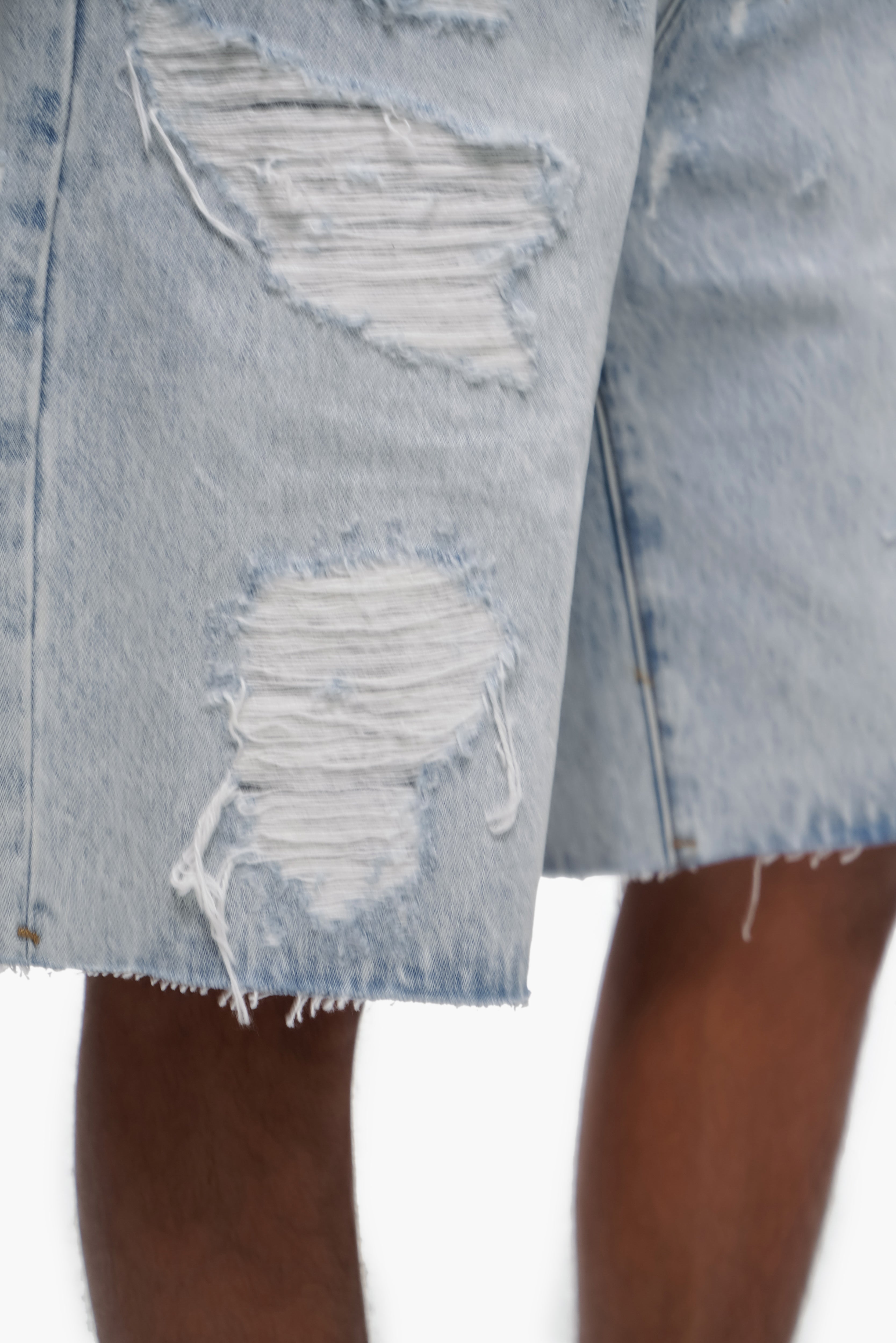 DISTRICT - Light Blue Wash Denim Shorts