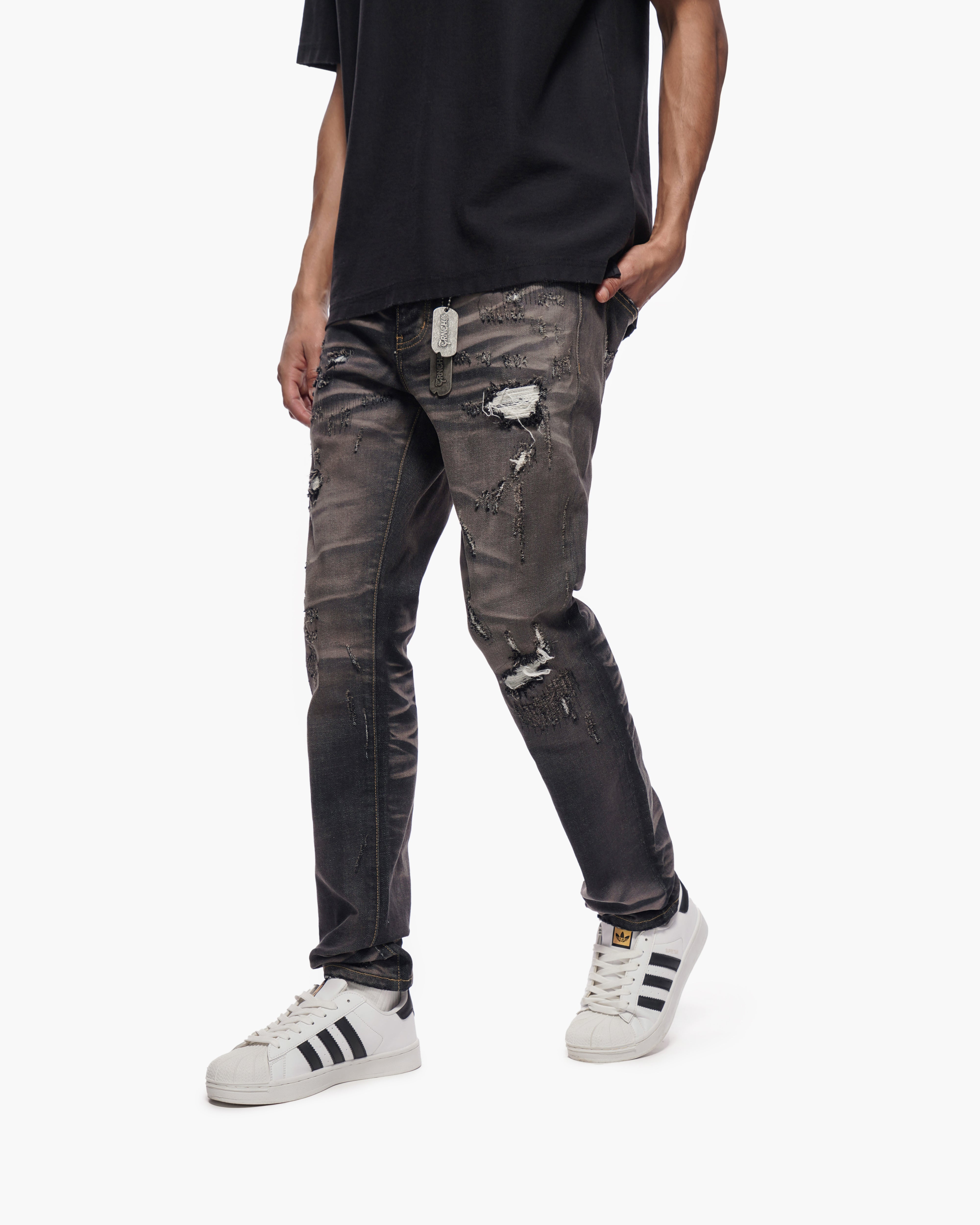 TYRANT - Black Wash Skinny Denim