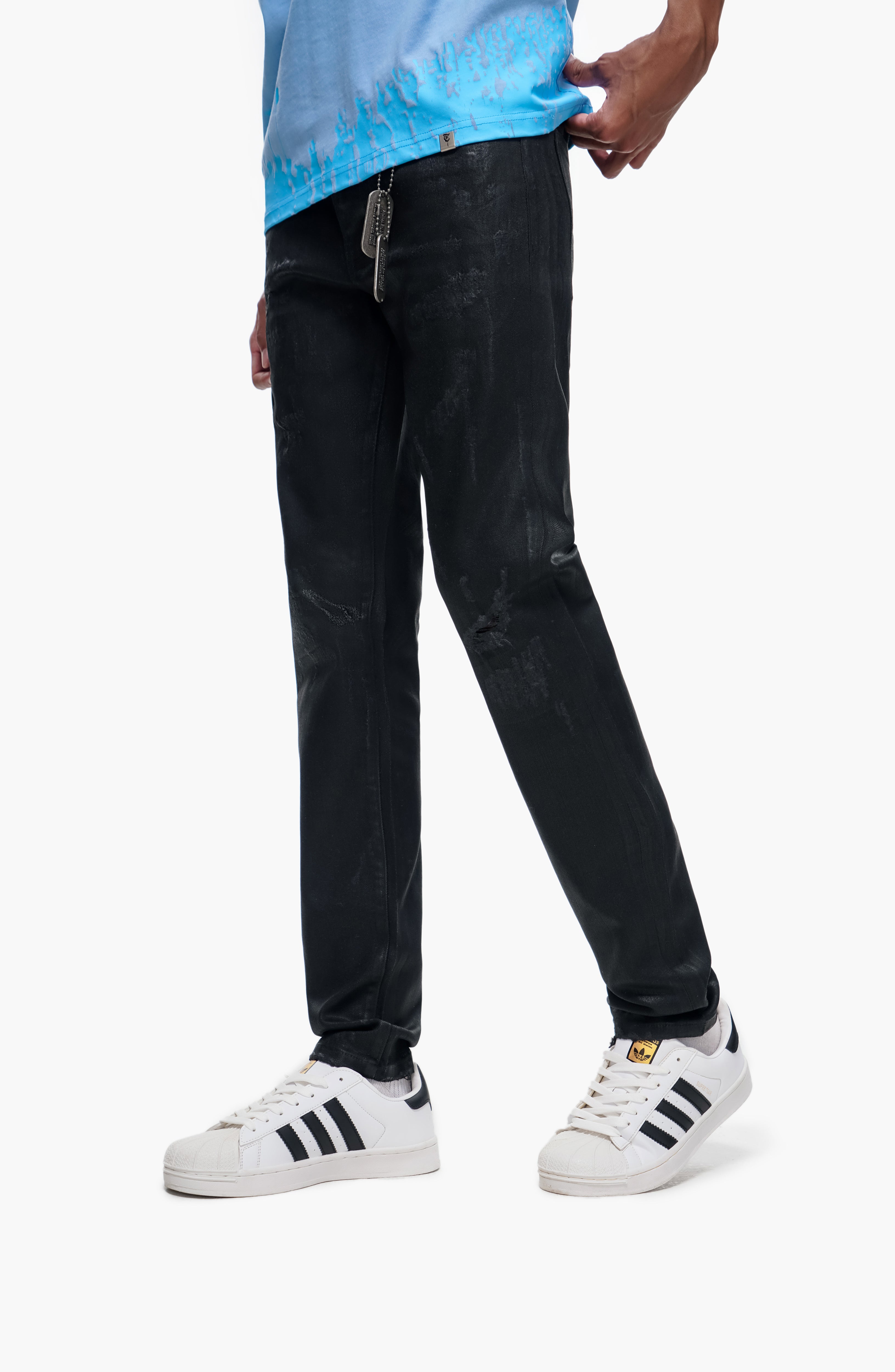 TYRANT - BLACK WAXED Skinny Denim