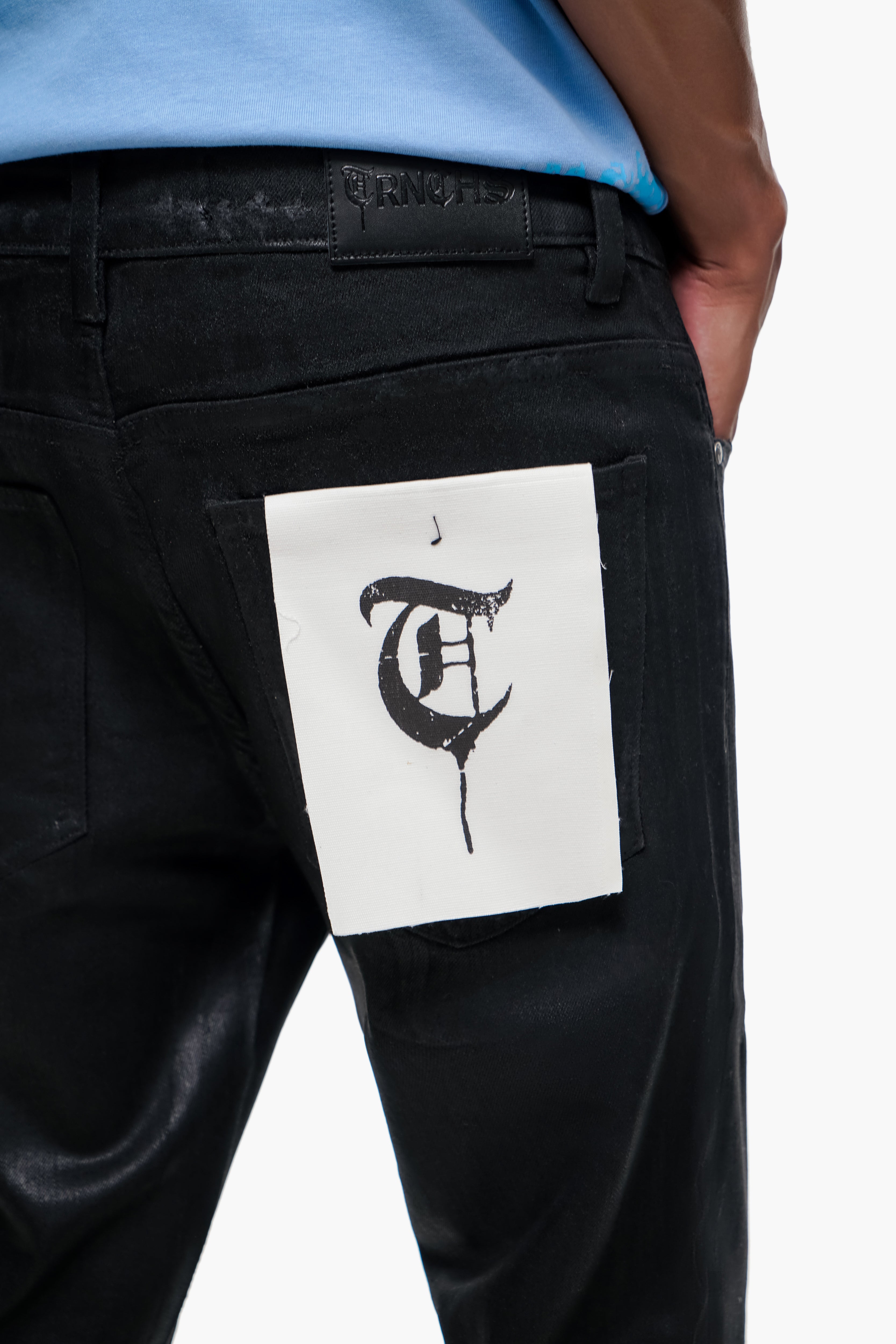 TYRANT - BLACK WAXED Skinny Denim