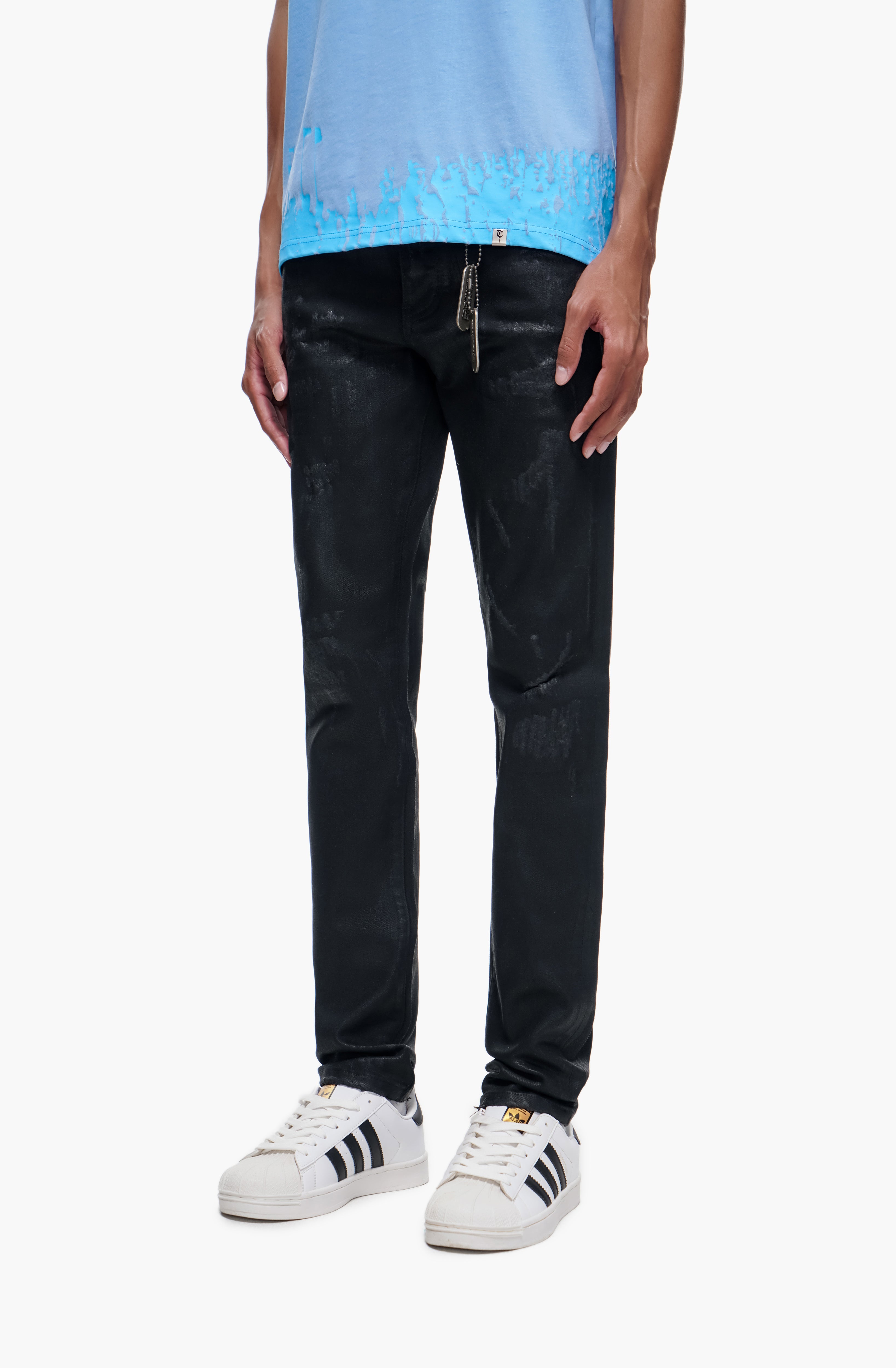 TYRANT - BLACK WAXED Skinny Denim