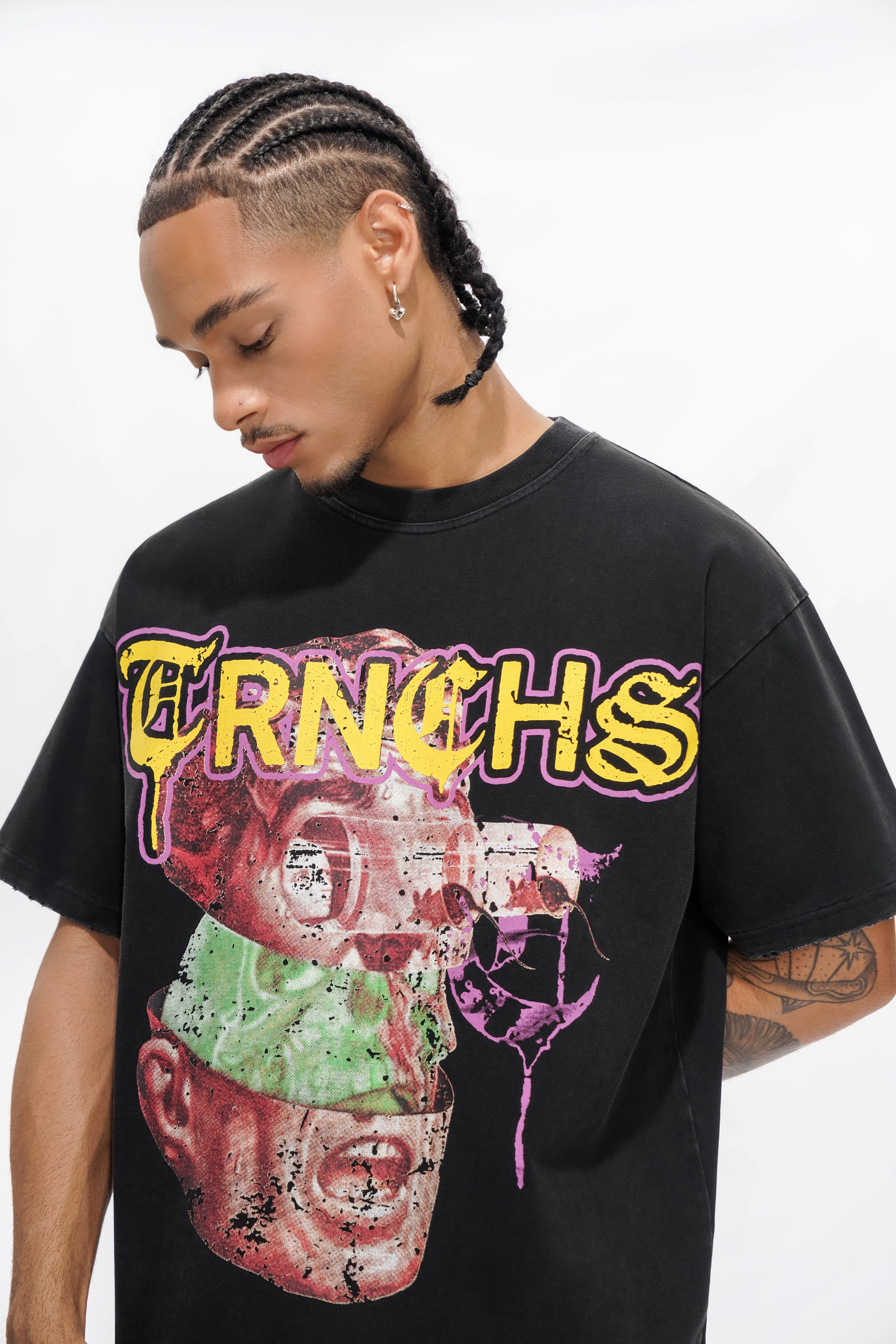 "MENTAL WARFARE" Black Tee