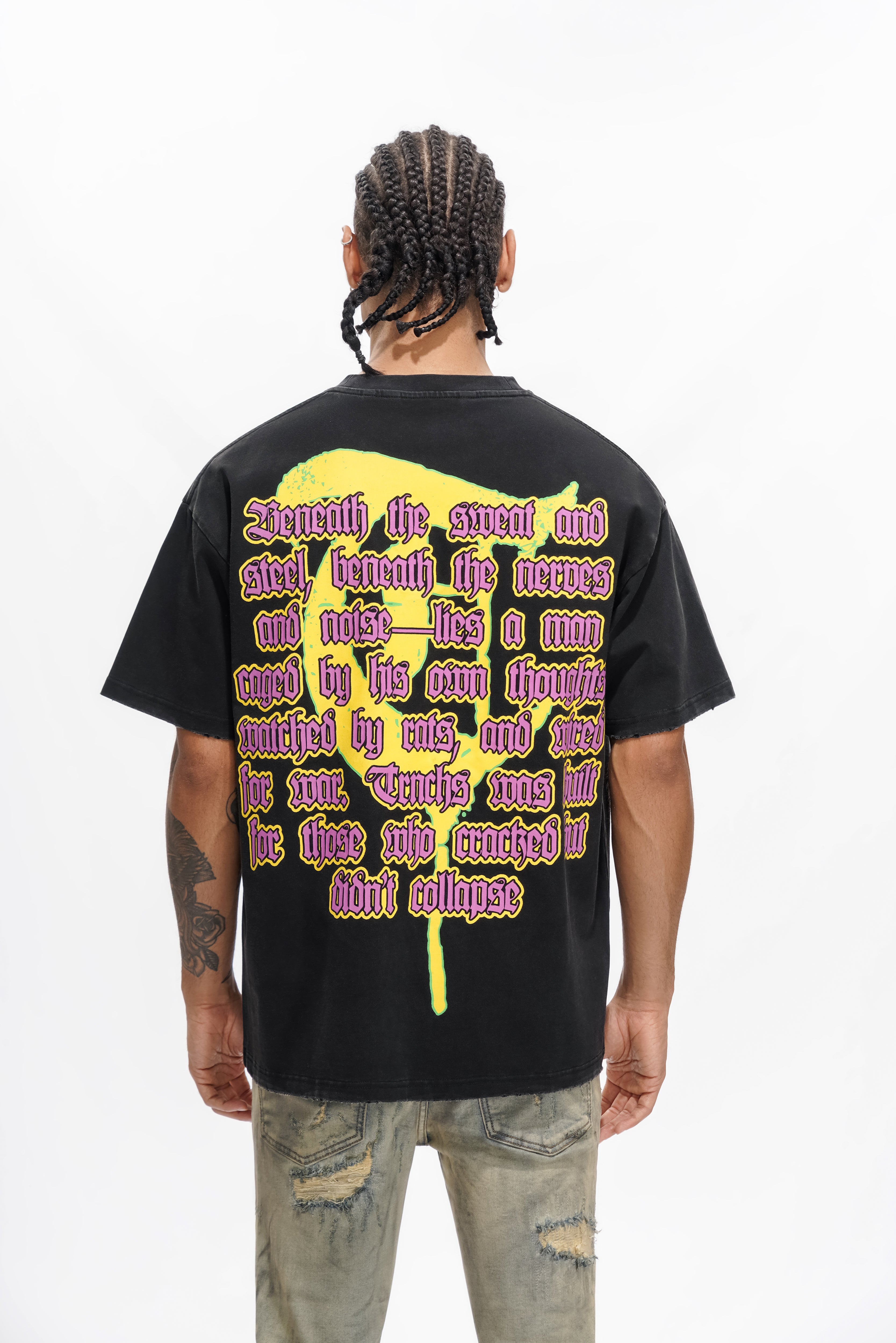 "MENTAL WARFARE" Black Tee