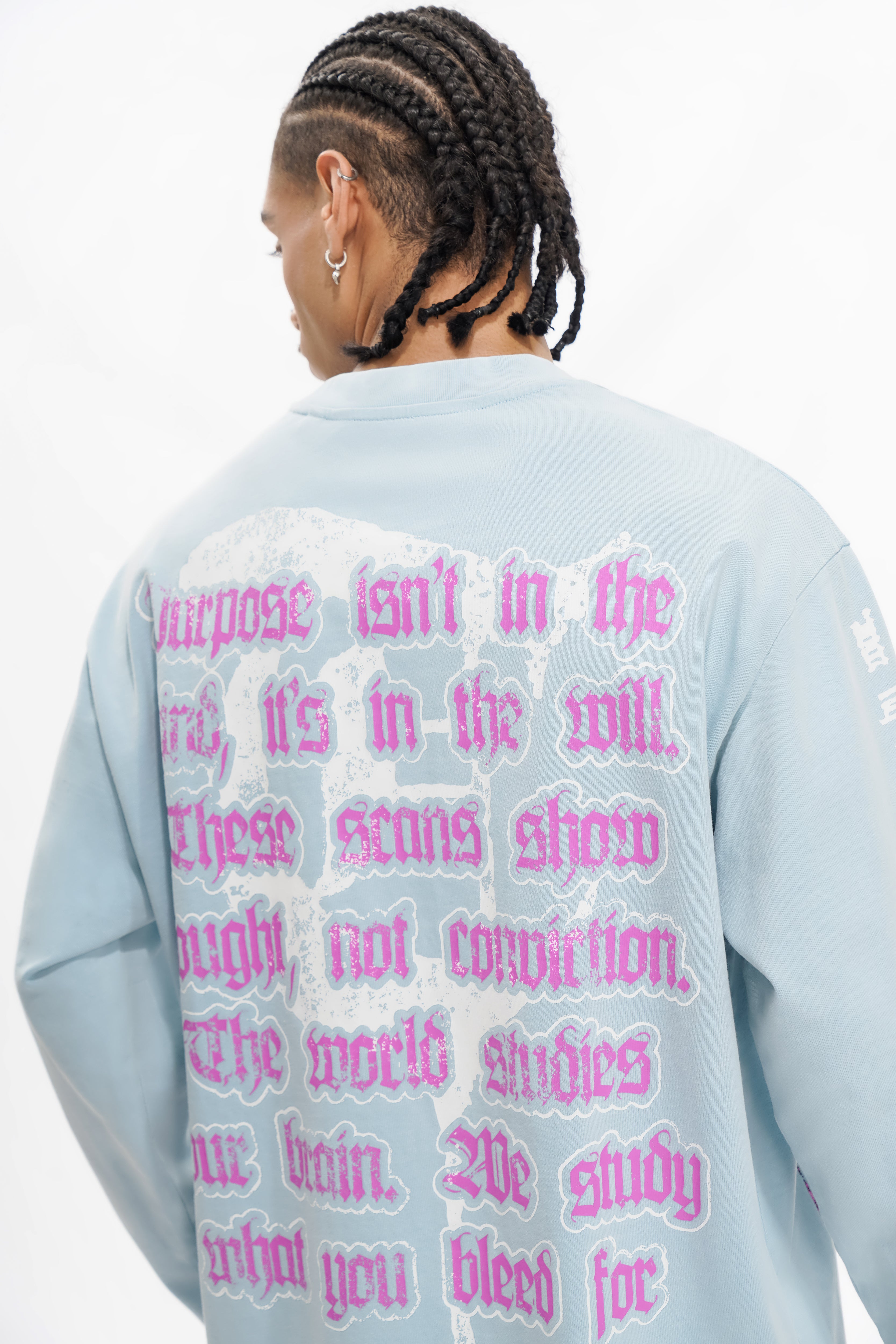 "MINDSET" Blue Crewneck