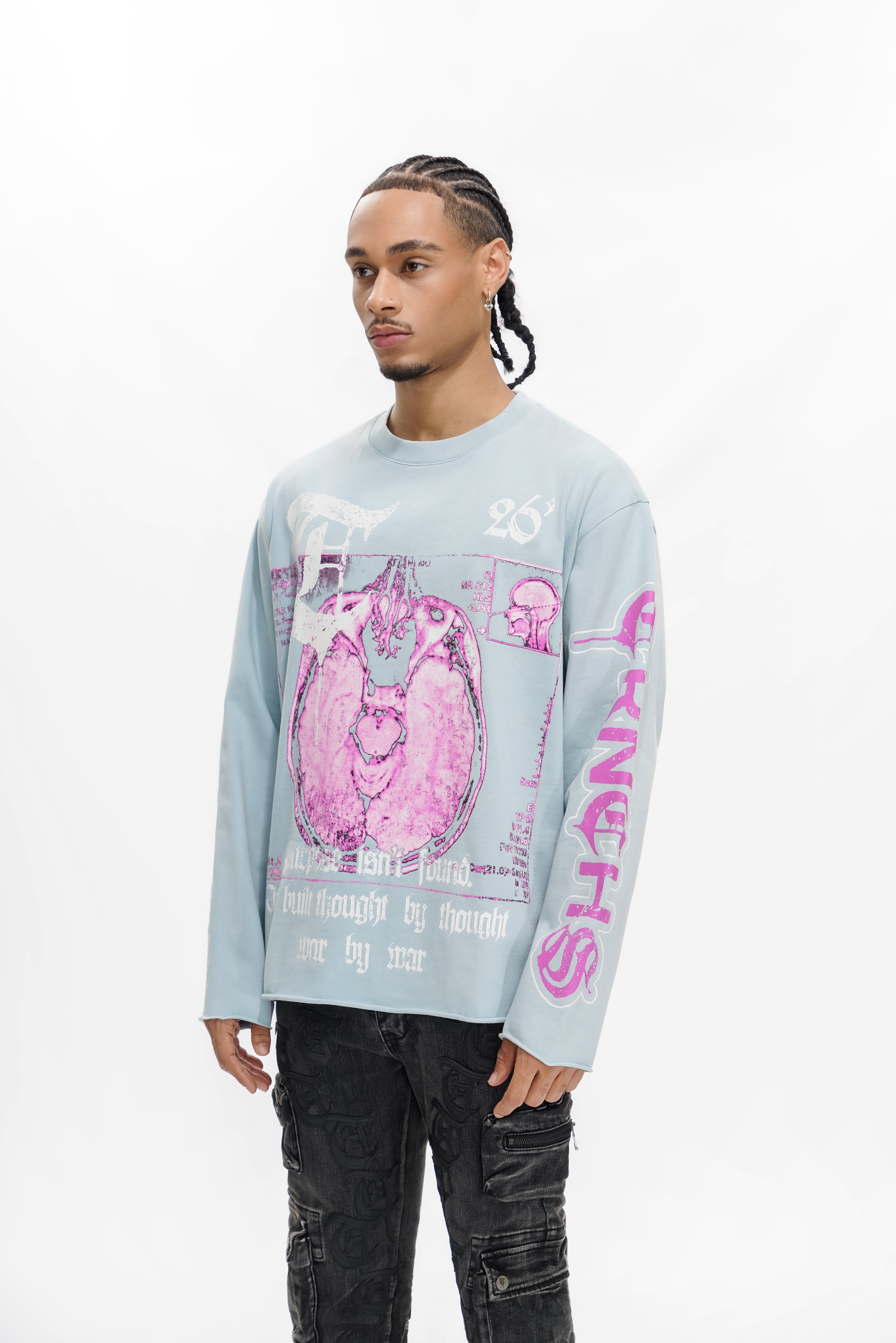 "MINDSET" Blue Crewneck