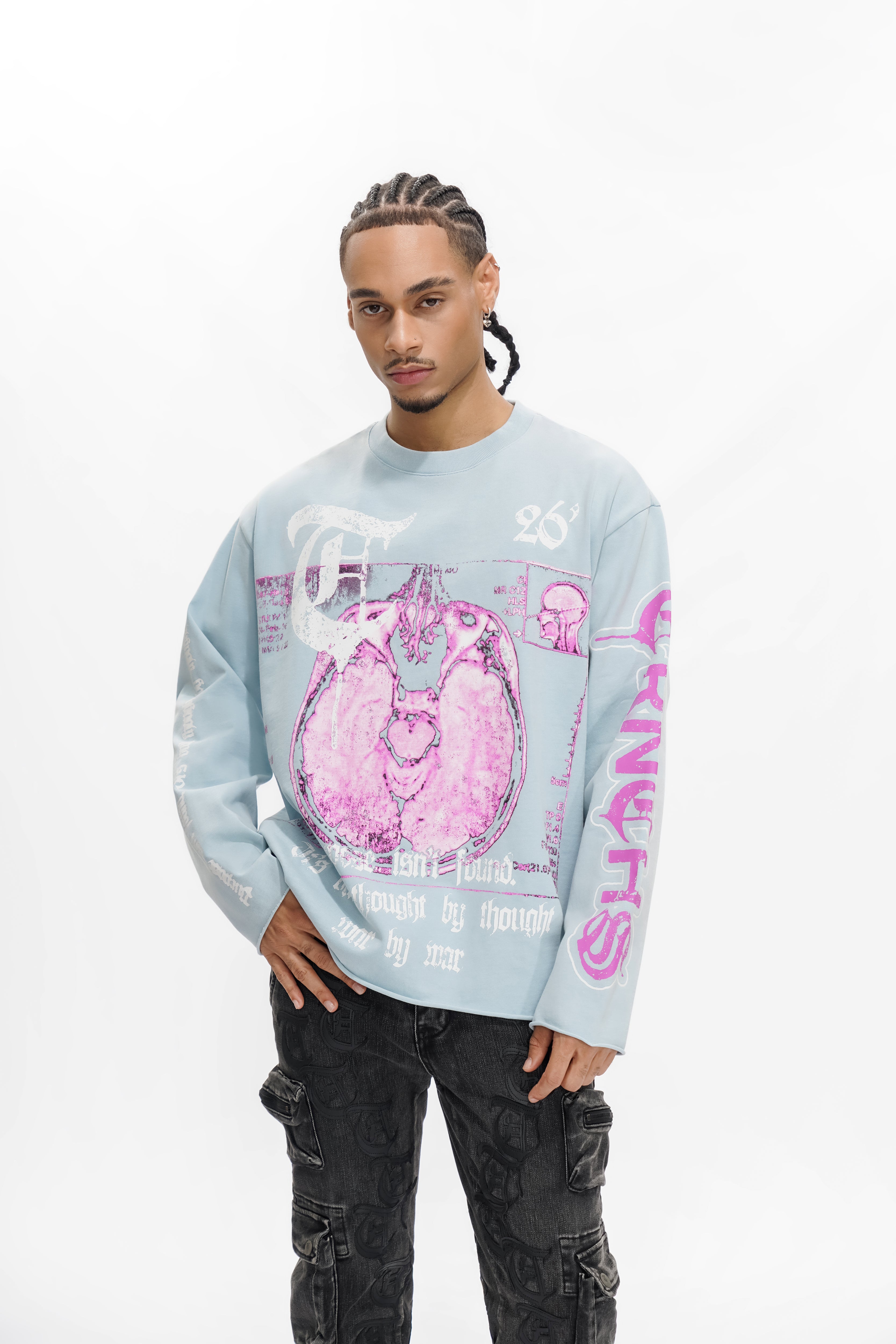 "MINDSET" Blue Crewneck