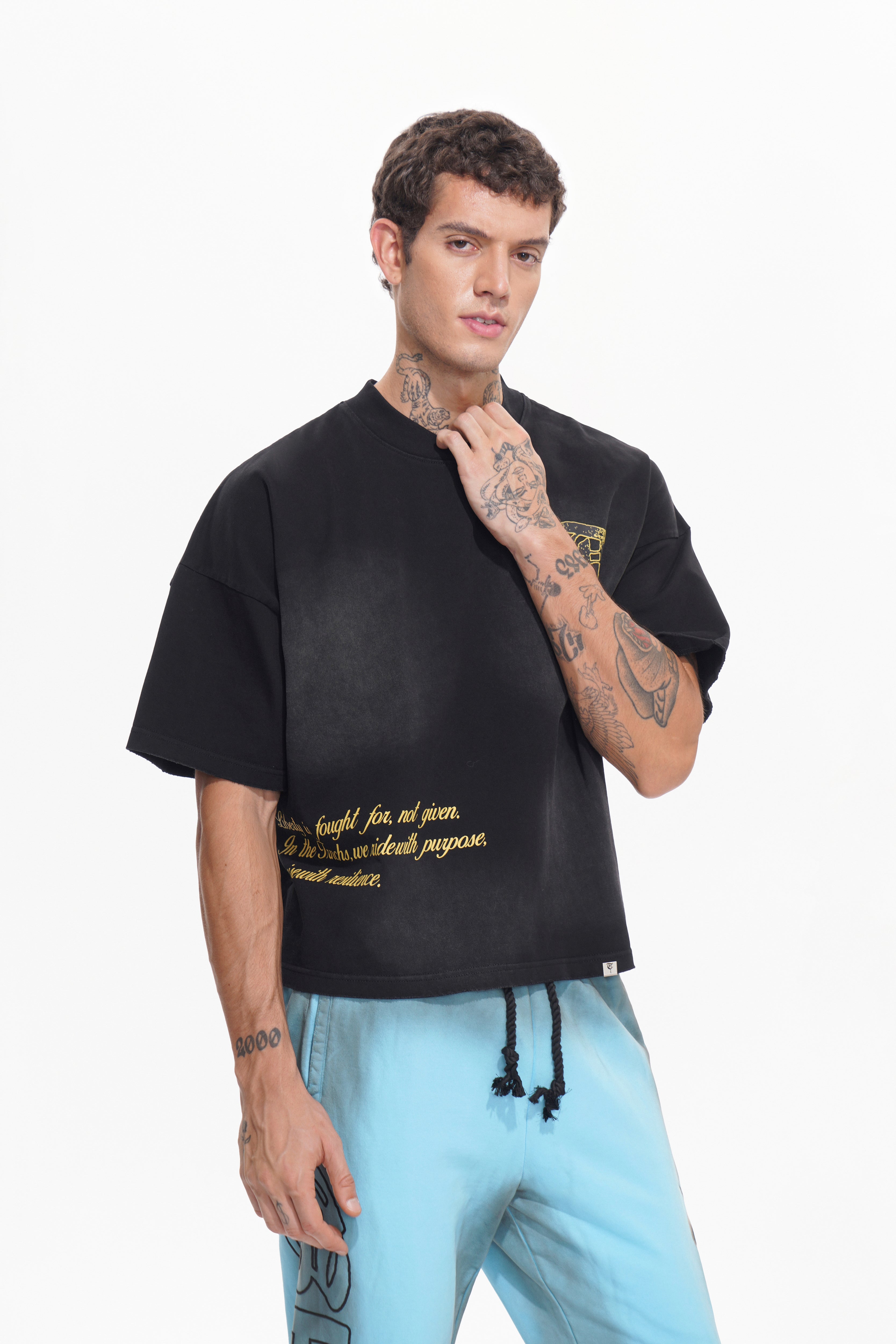 Engel unter Geiern Schwarzes T-Shirt