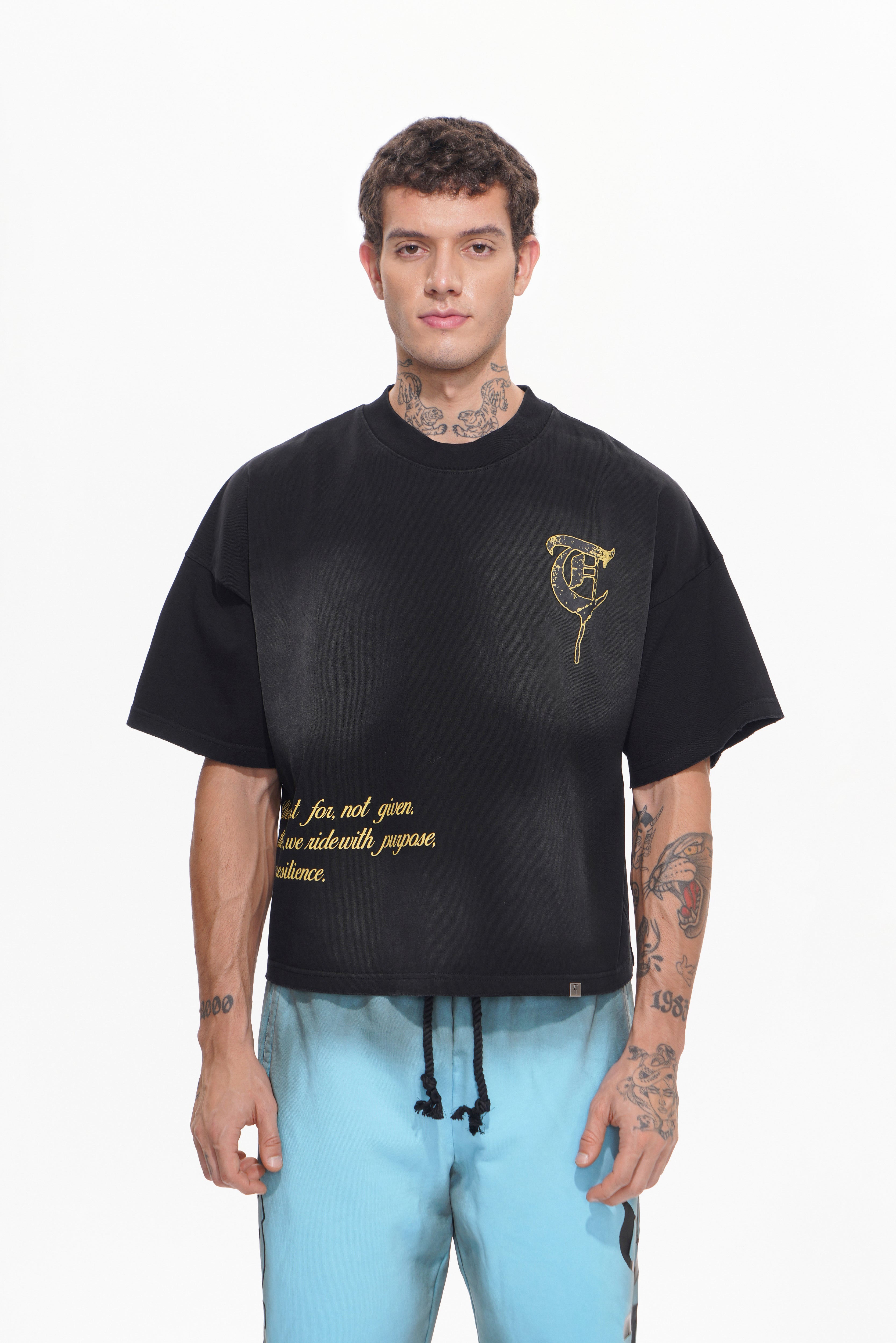 Engel unter Geiern Schwarzes T-Shirt