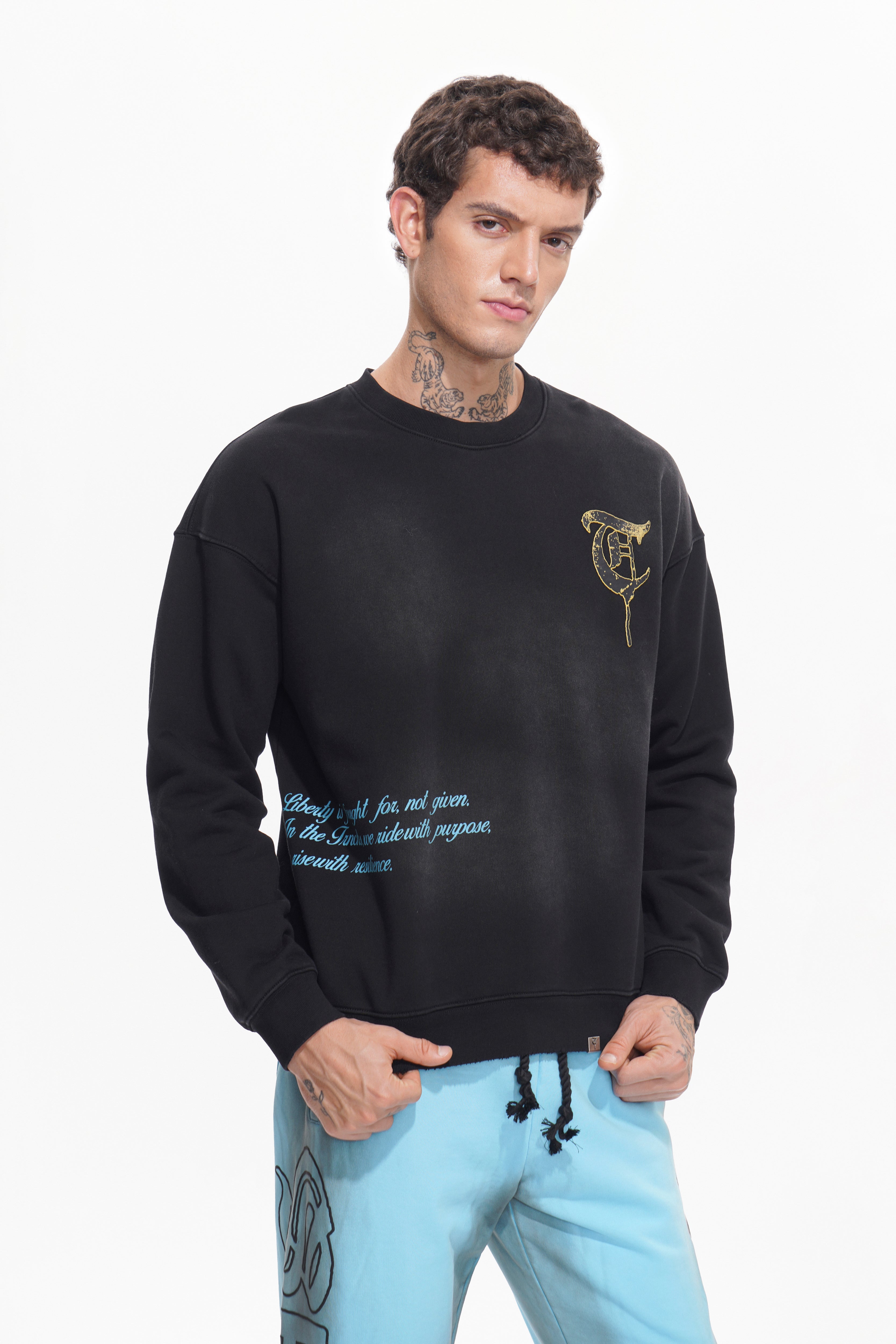ANGELS AMOUNG VULTURE Black Sweater