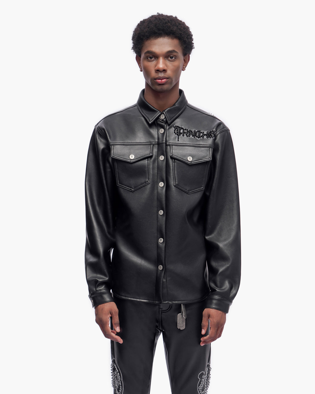 Monarch Leather Black Shirt