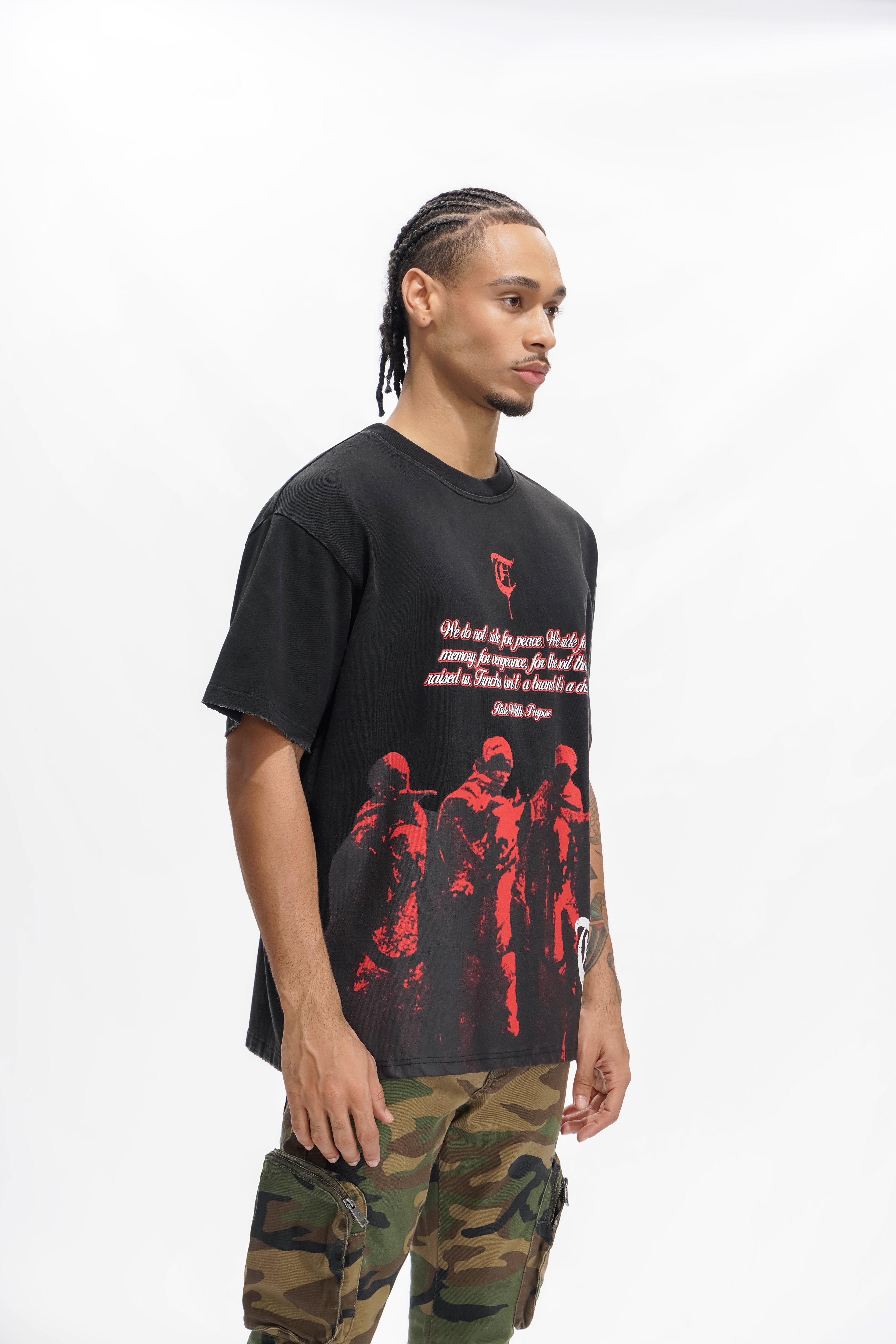 Schwarzes T-Shirt „INFANTERIE“