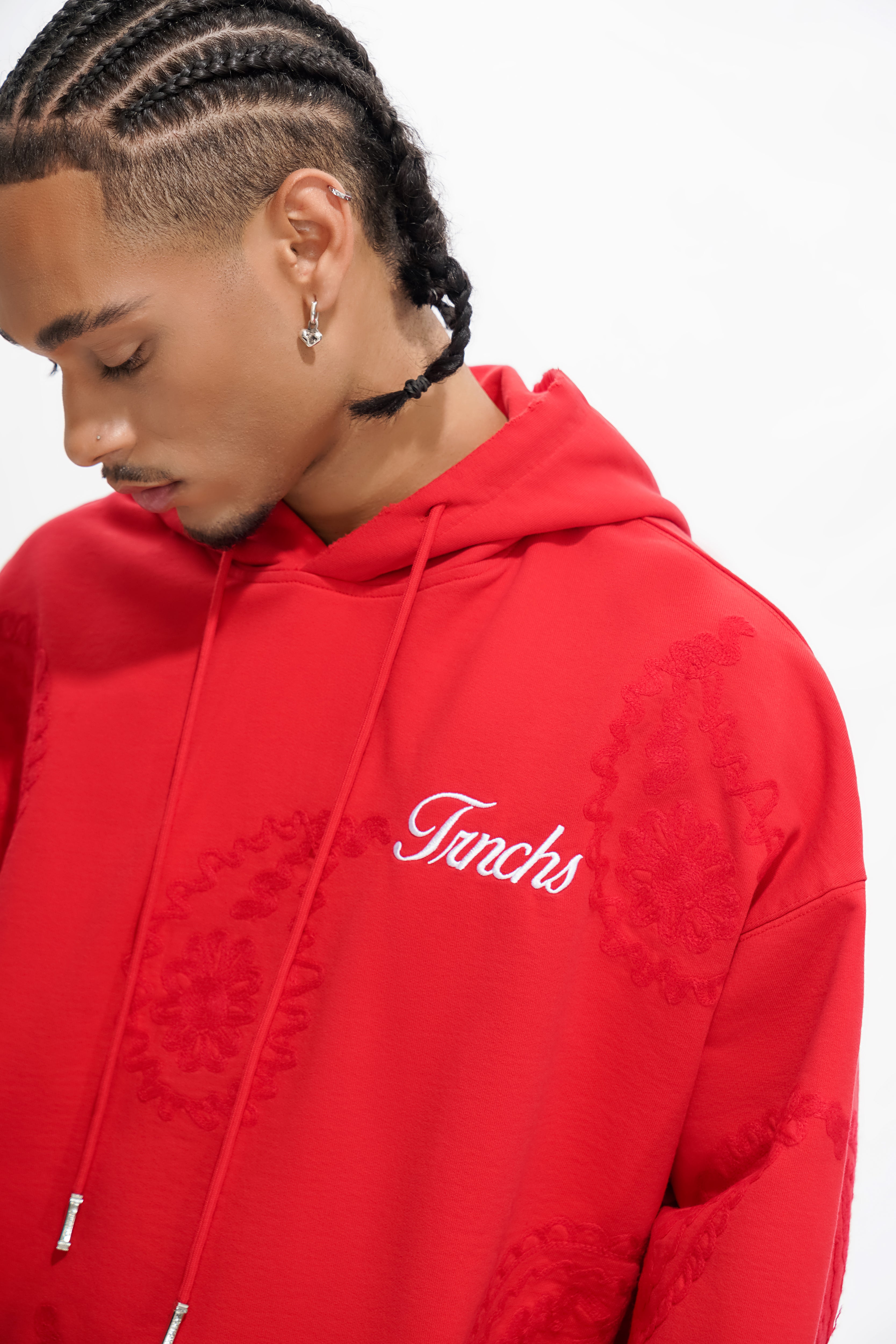 "PAISLEY COMMAND" Red Hoodie