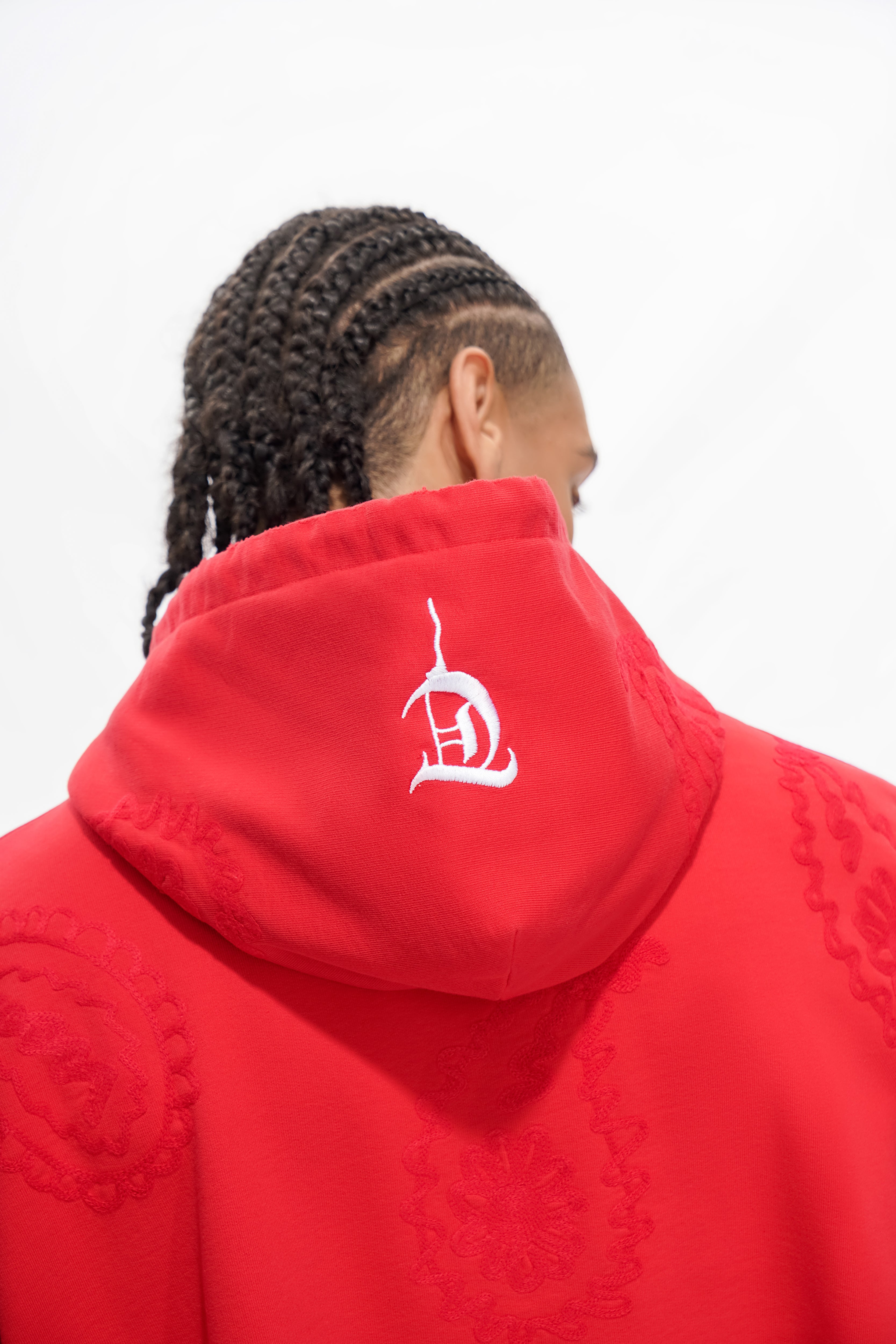 "PAISLEY COMMAND" Red Hoodie