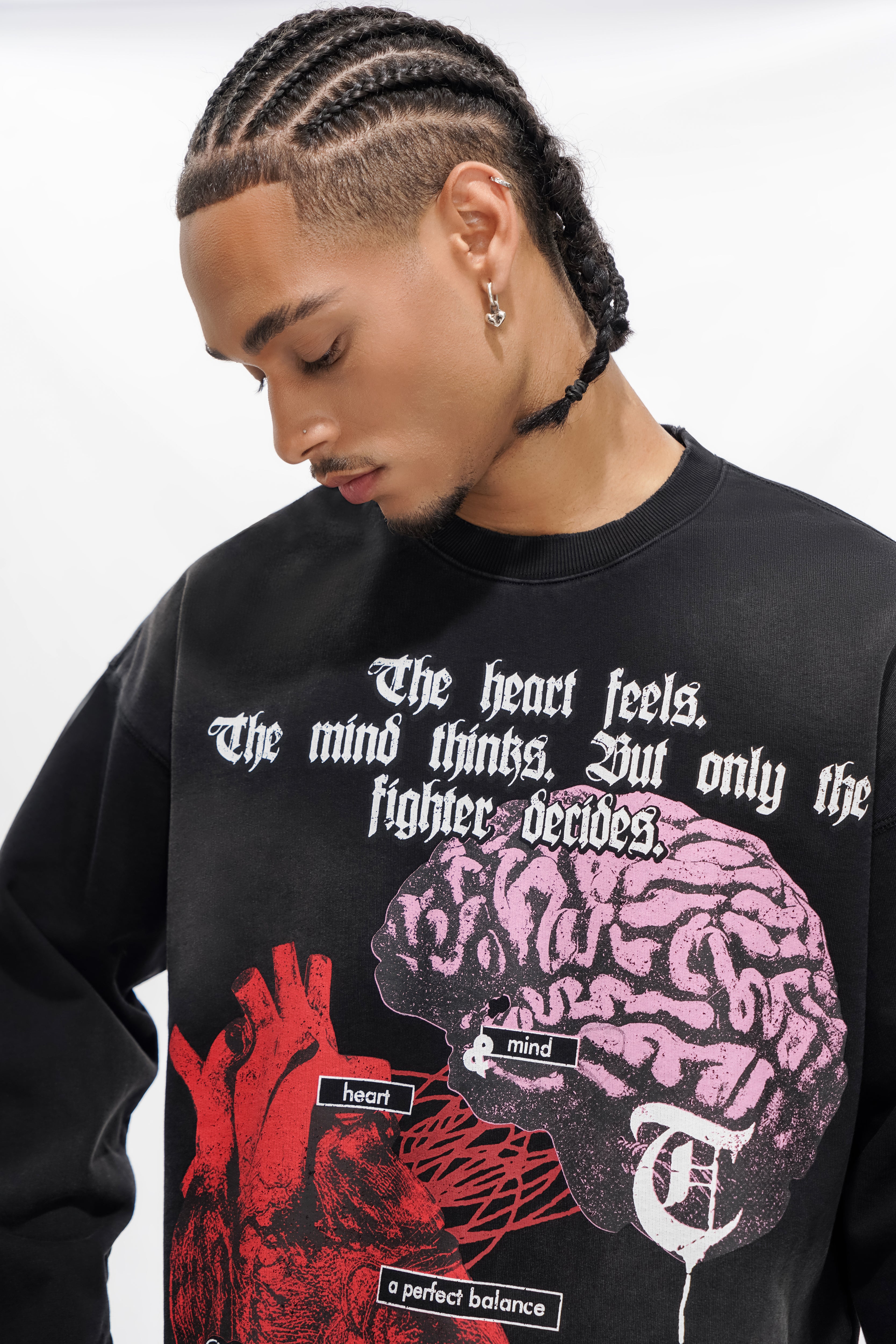 "HEART & MIND" Black Sweater