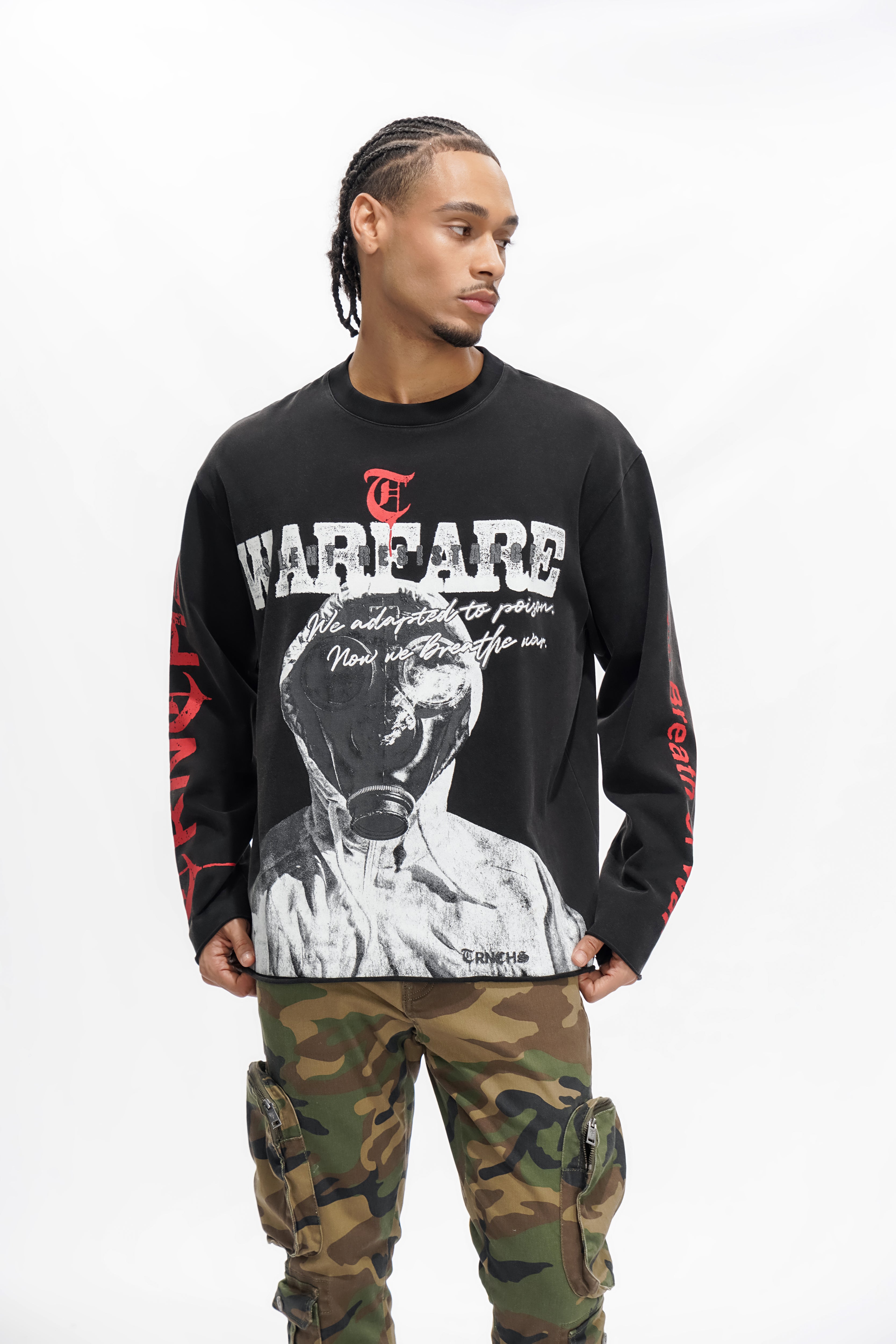 "WARFARE" Black Long Sleeve