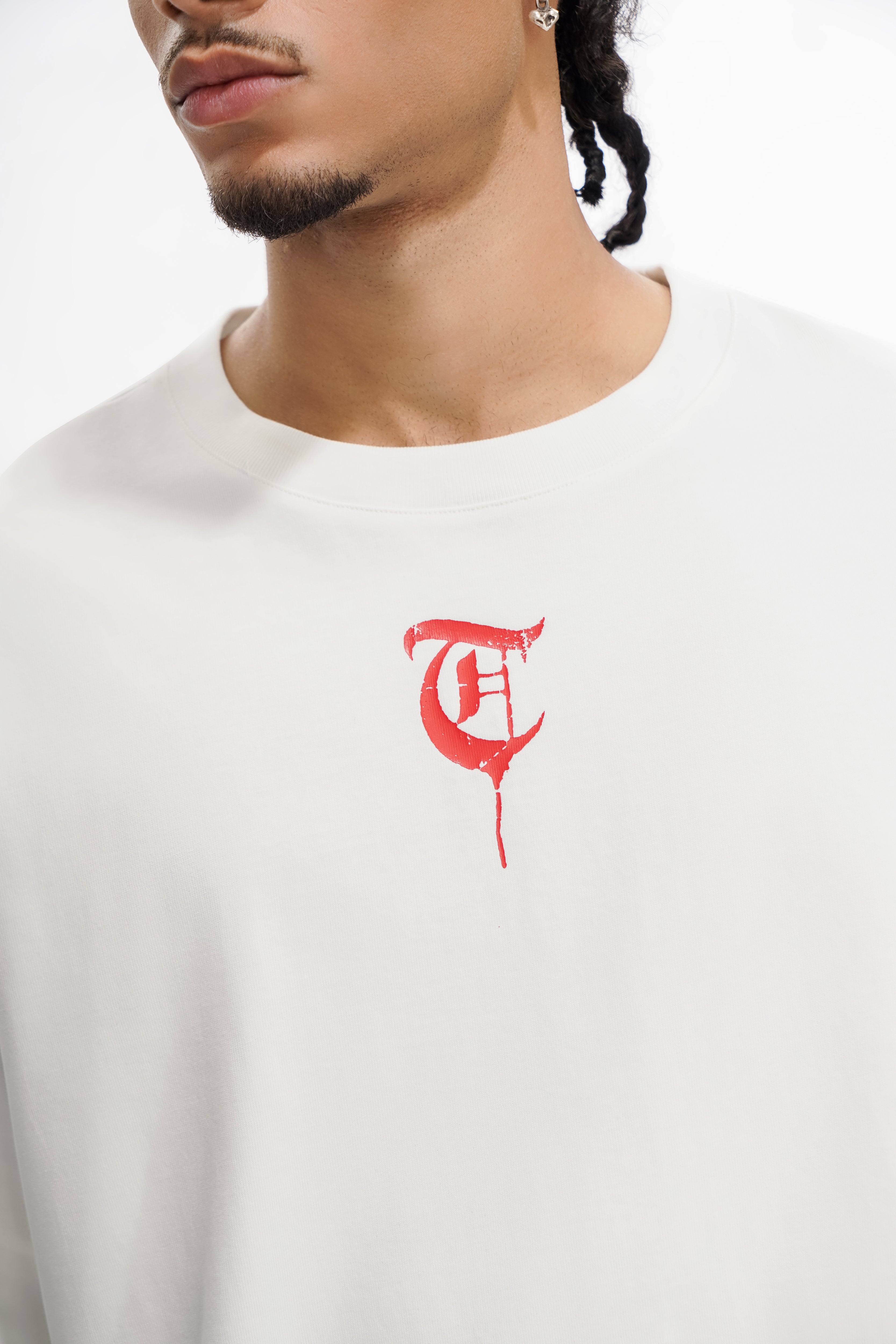 HIND RAJAB Weißes Langarm-T-Shirt