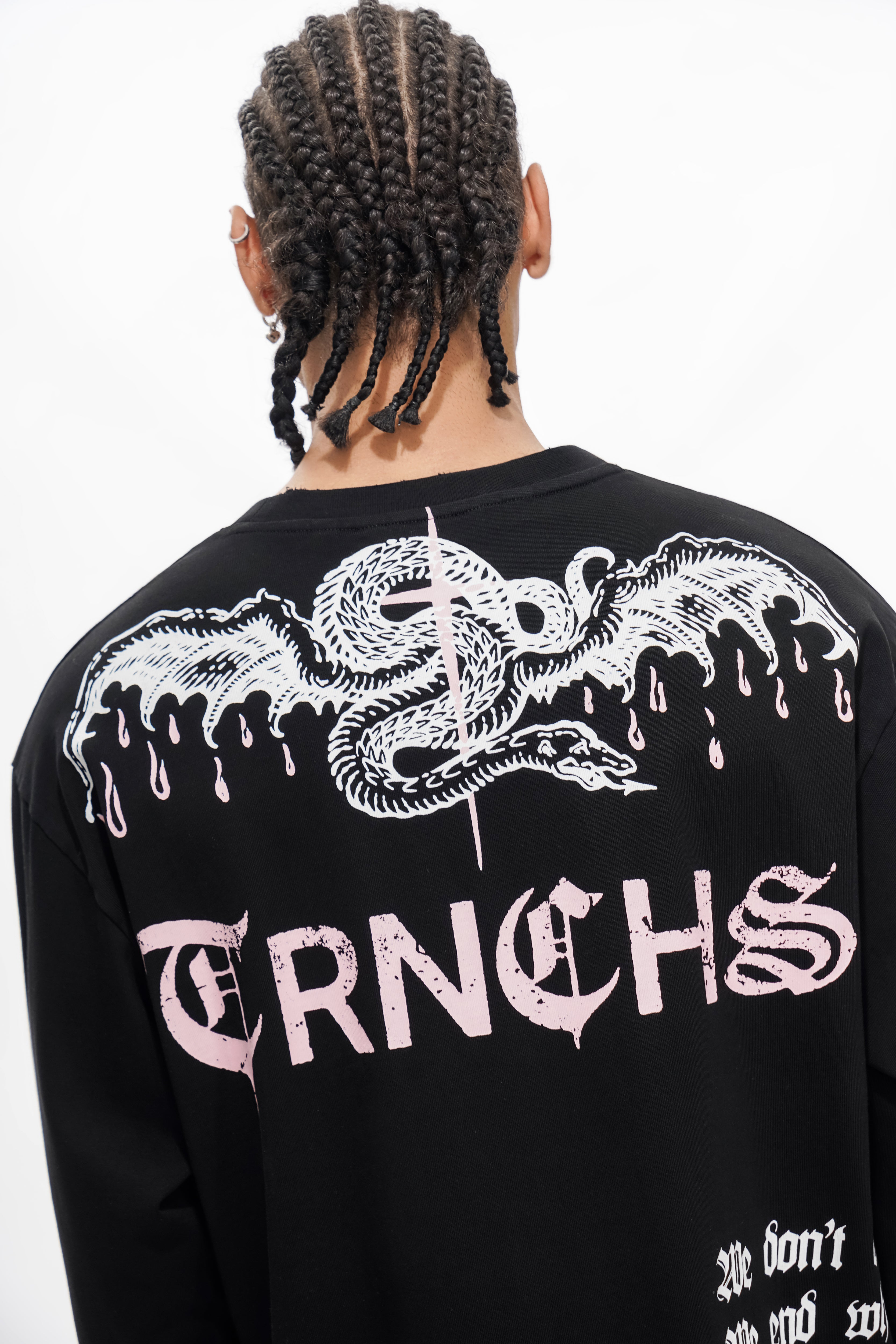 "BUILT BY BLOOD" Schwarzes Langarmshirt