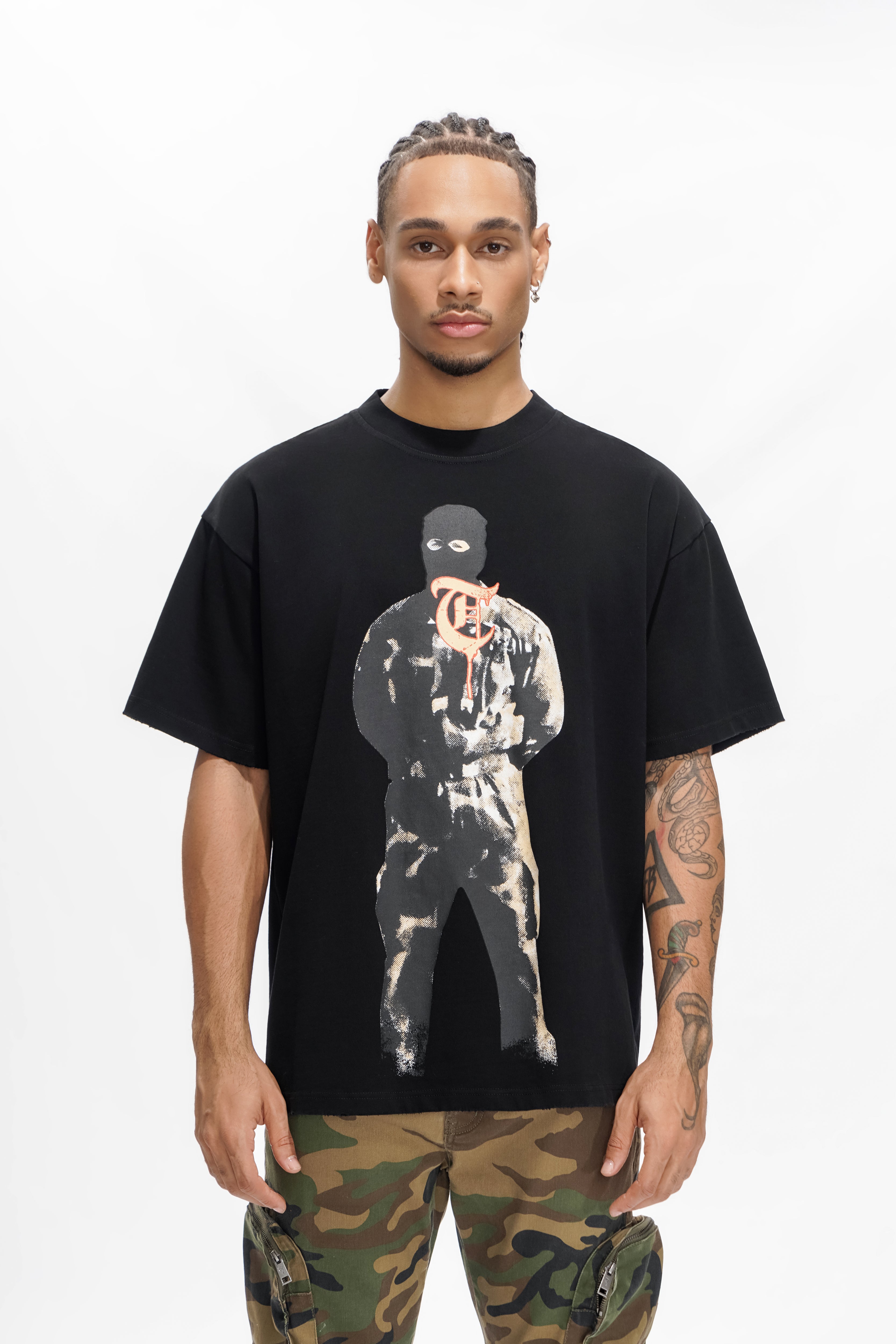 WAR TOUR Schwarzes T-Shirt