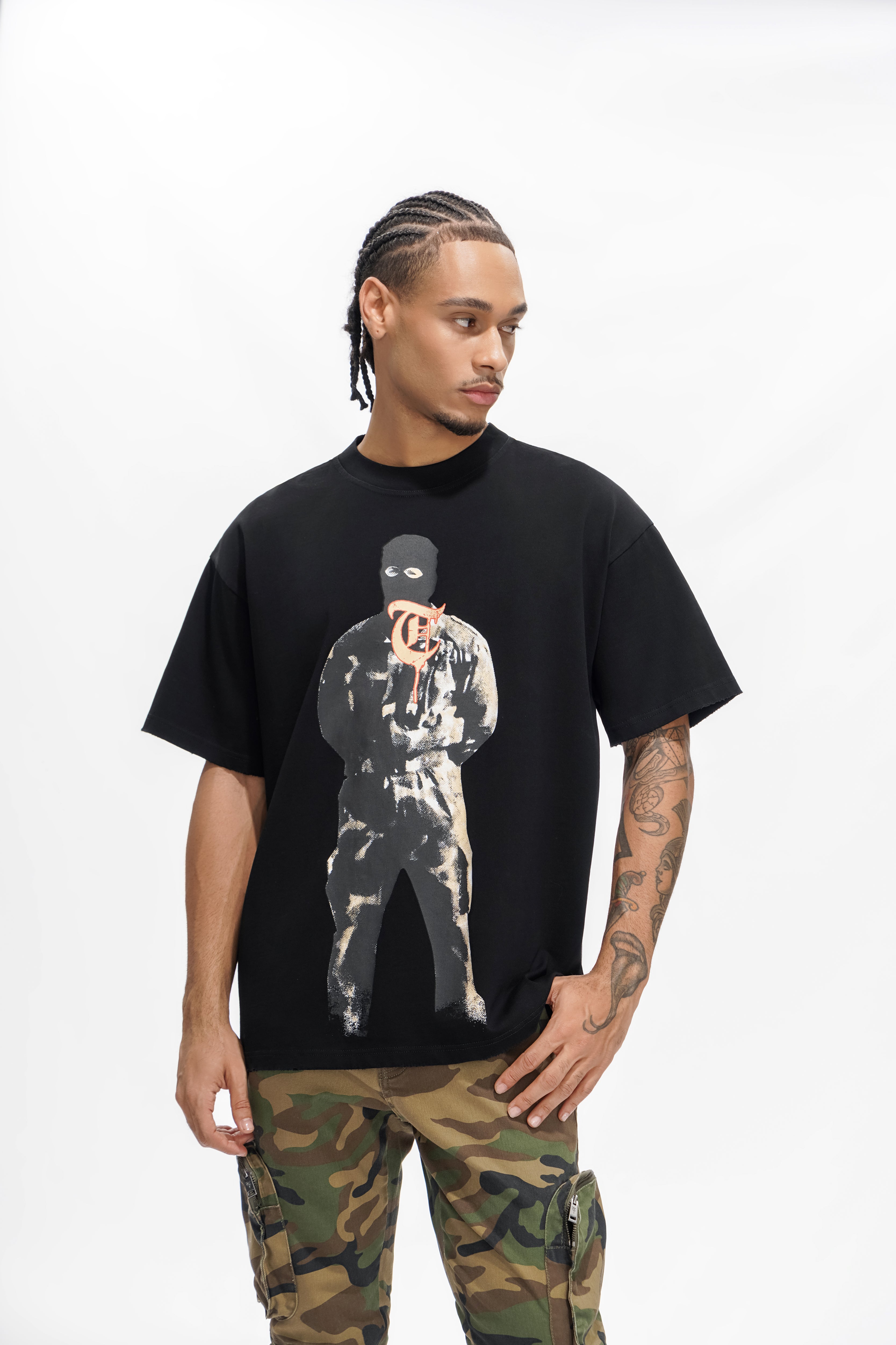 WAR TOUR Schwarzes T-Shirt