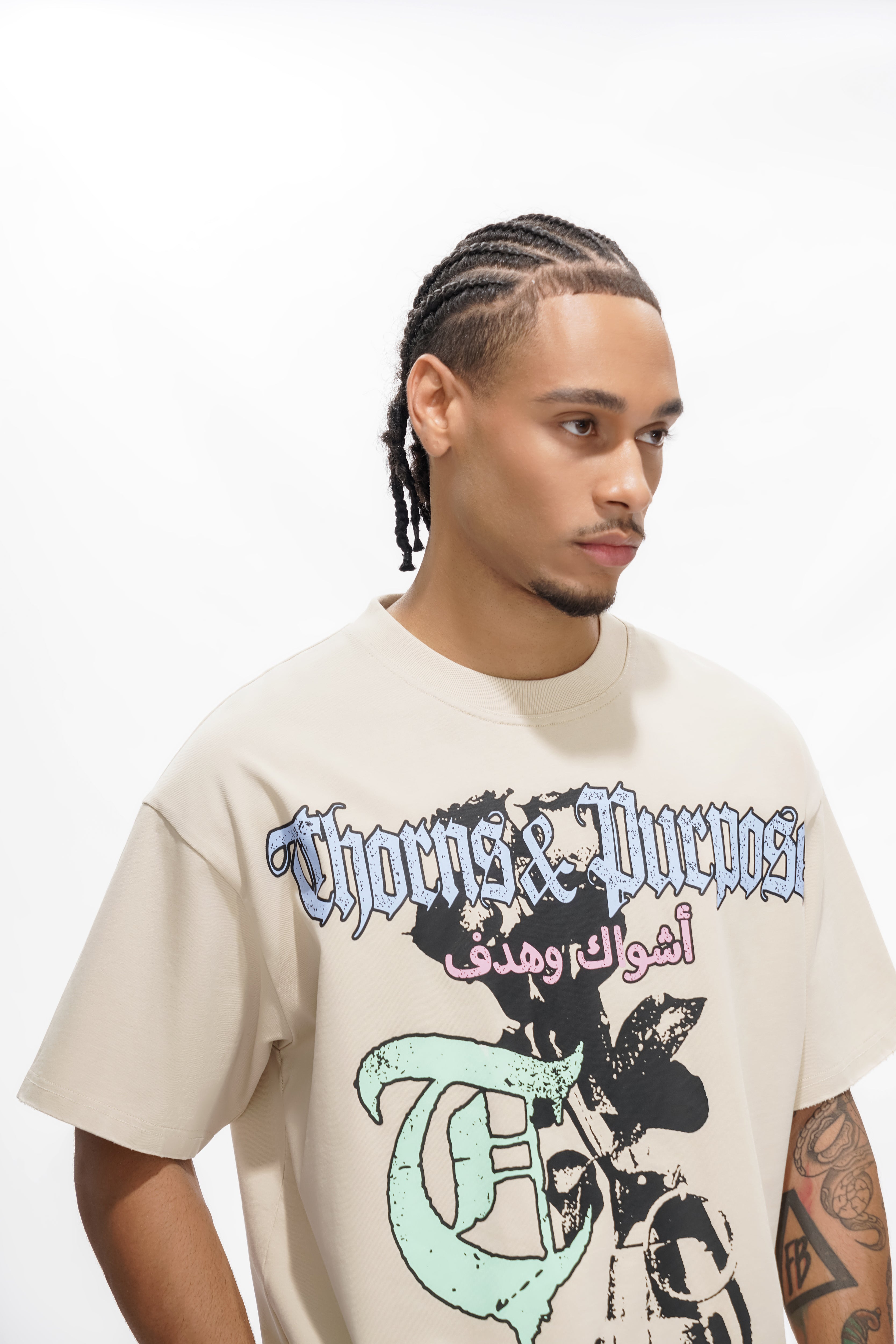 THORNS & PURPOSE Off-White T-Shirt