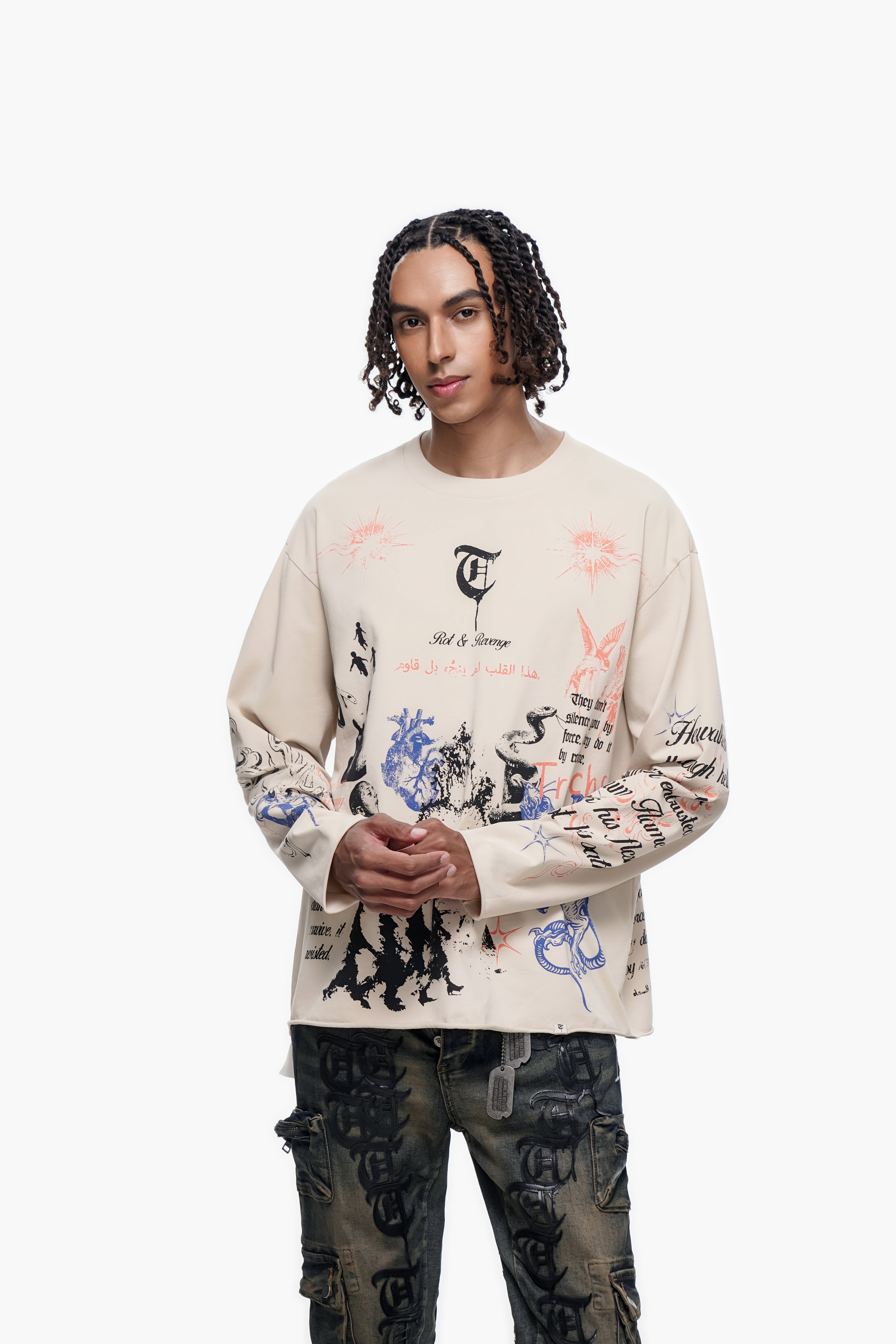 "FIELD NOTES" Pale Apricot Long Sleeve