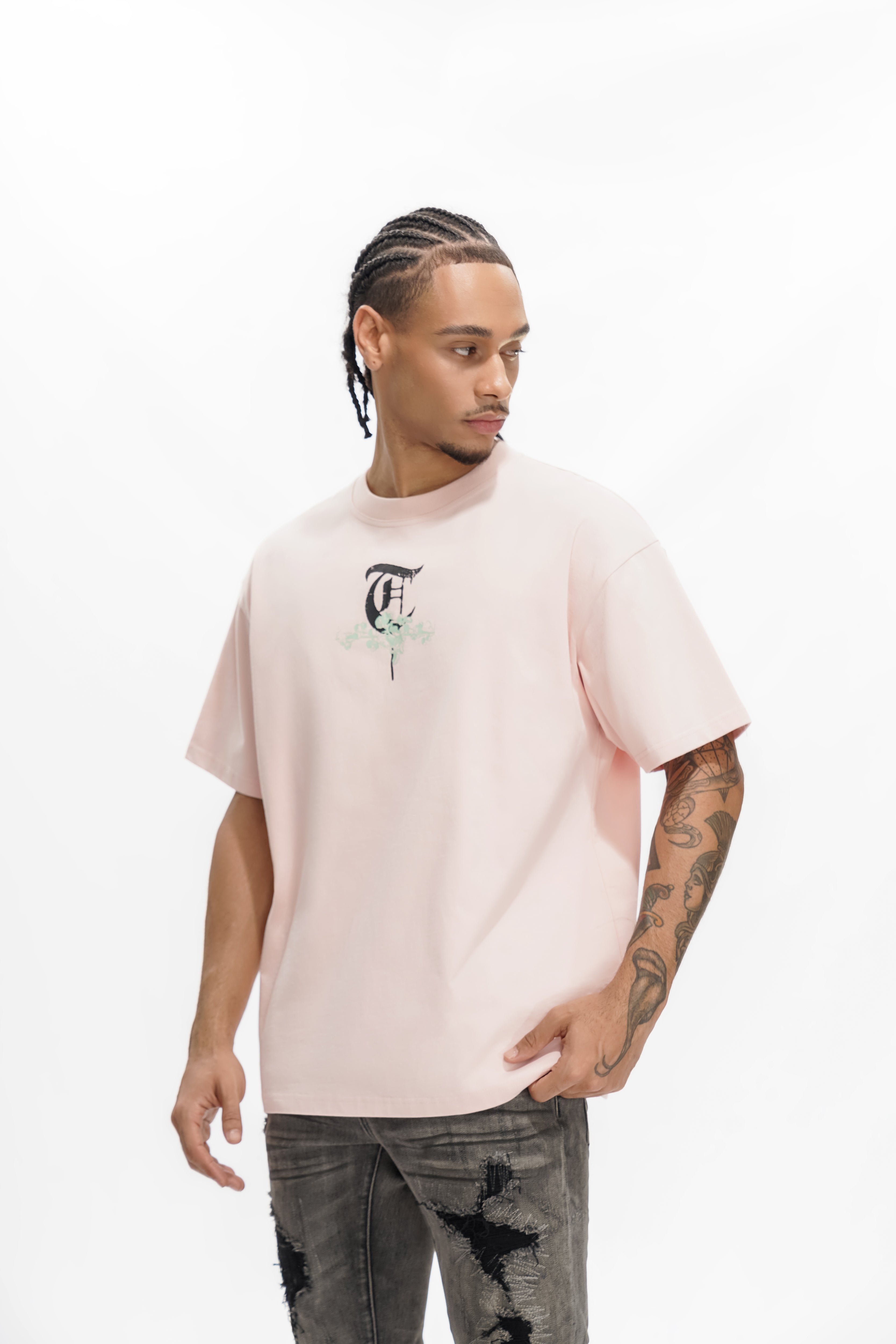 T-shirt rose clair KEY TO WAR