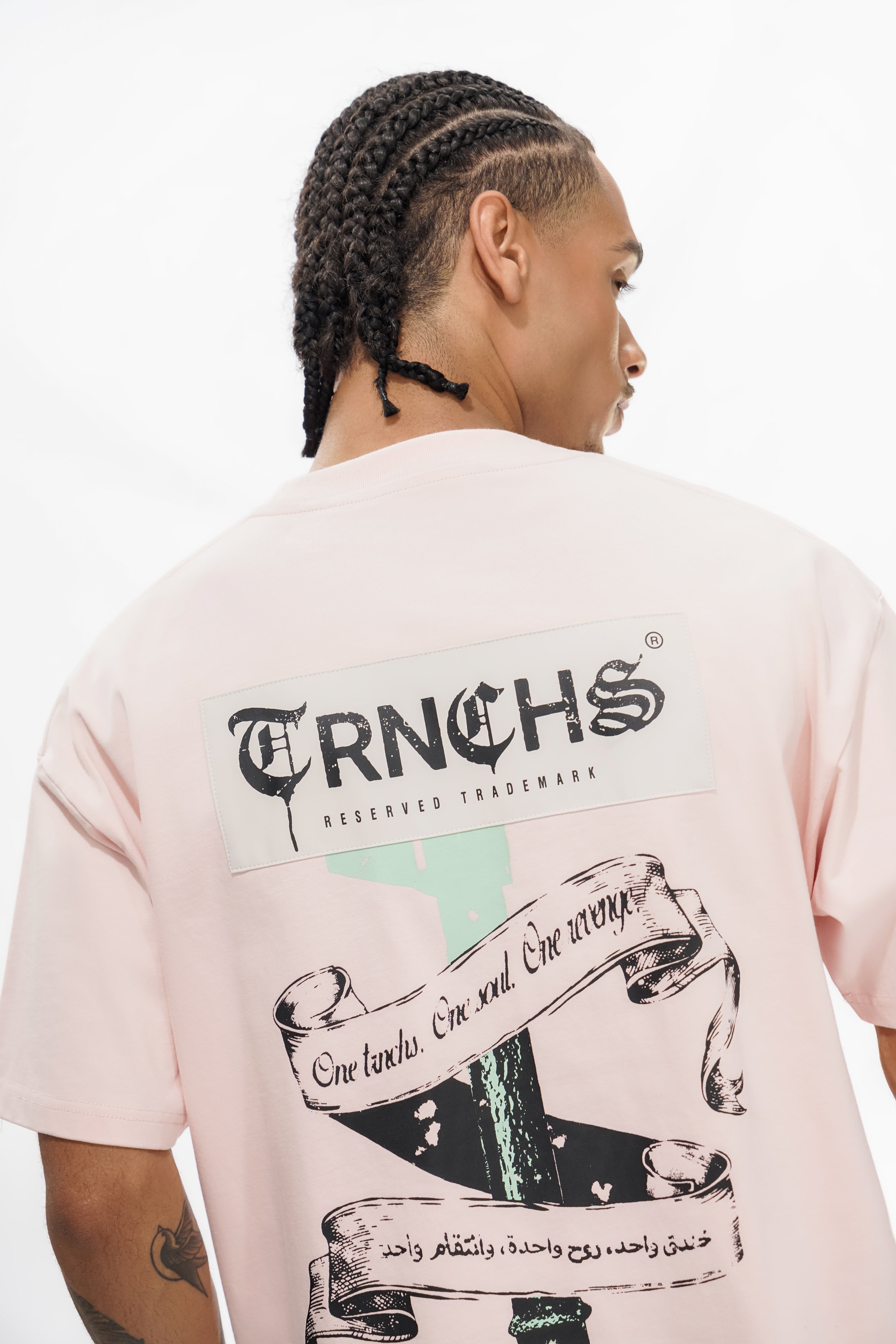 T-shirt rose clair KEY TO WAR