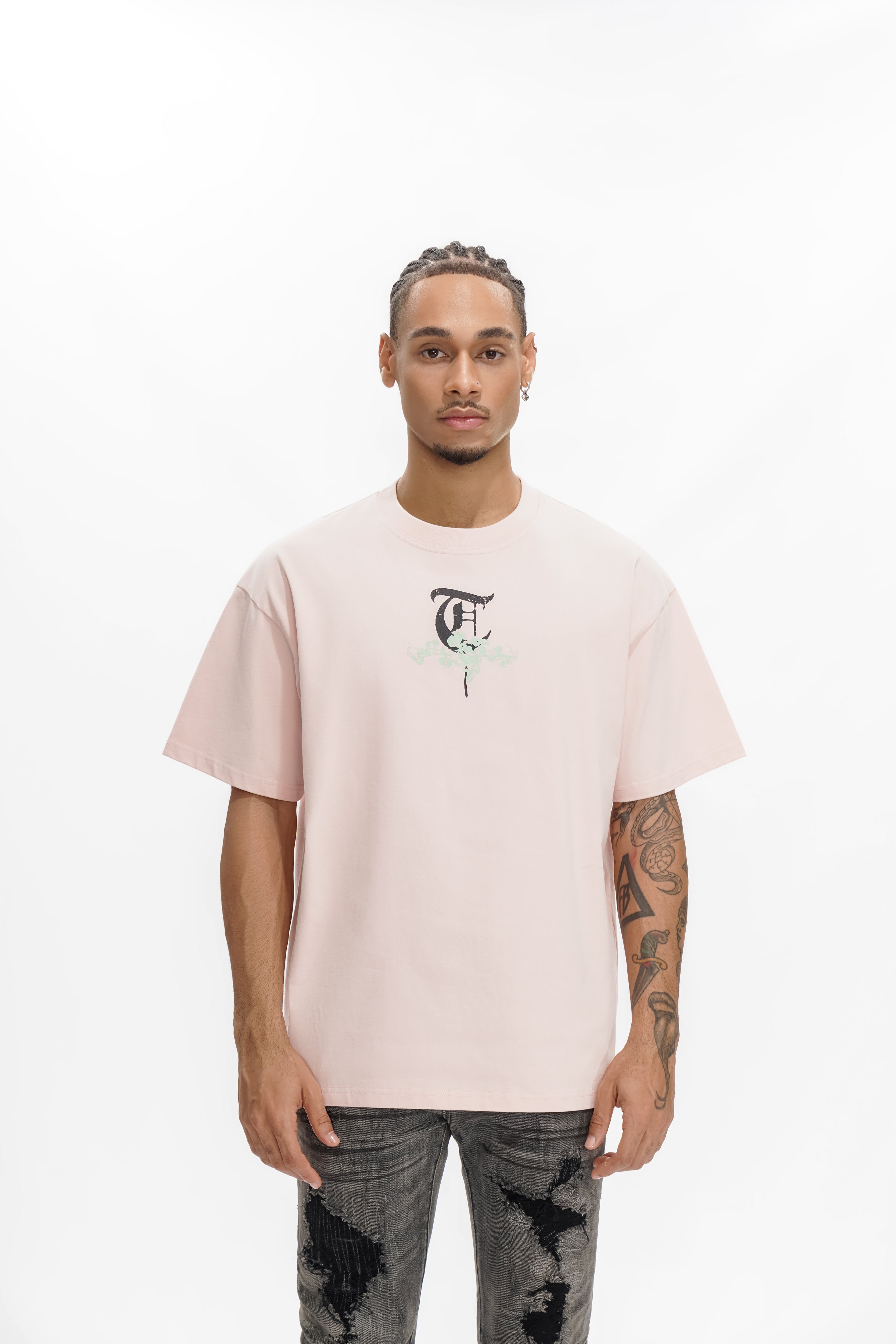 T-shirt rose clair KEY TO WAR