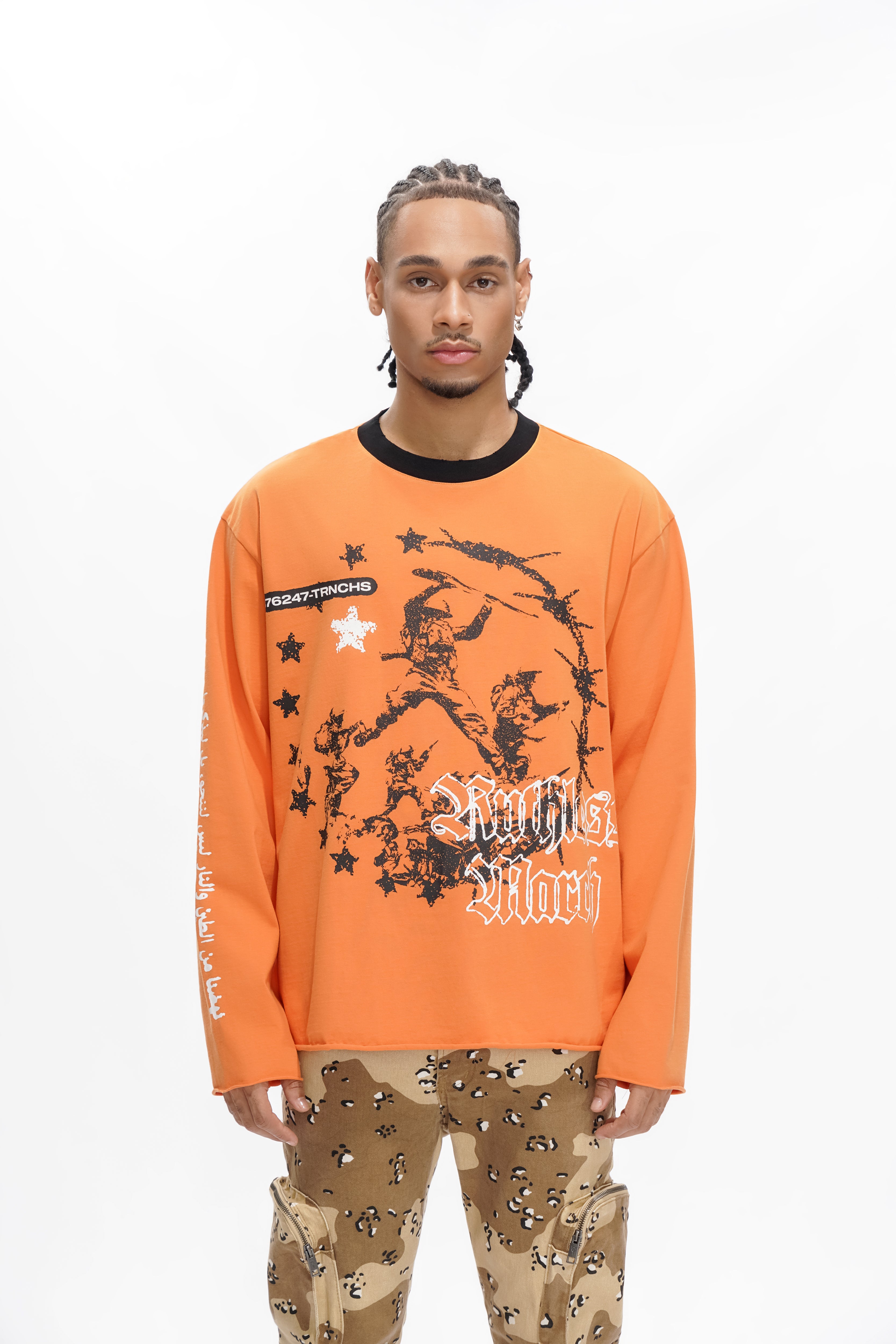 "KEY TO WAR" Orange Long Sleeve
